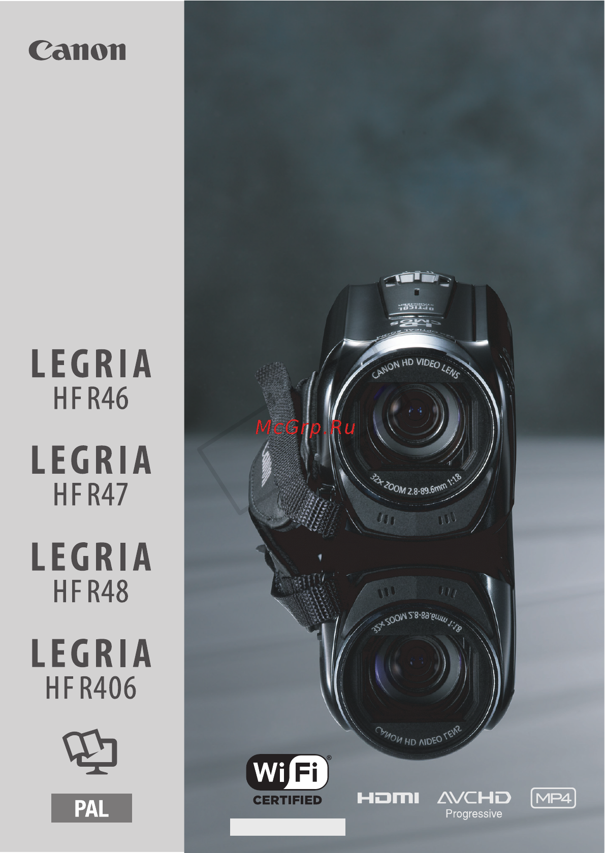 Canon LEGRIA HF R406 Инструкция по эксплуатации онлайн