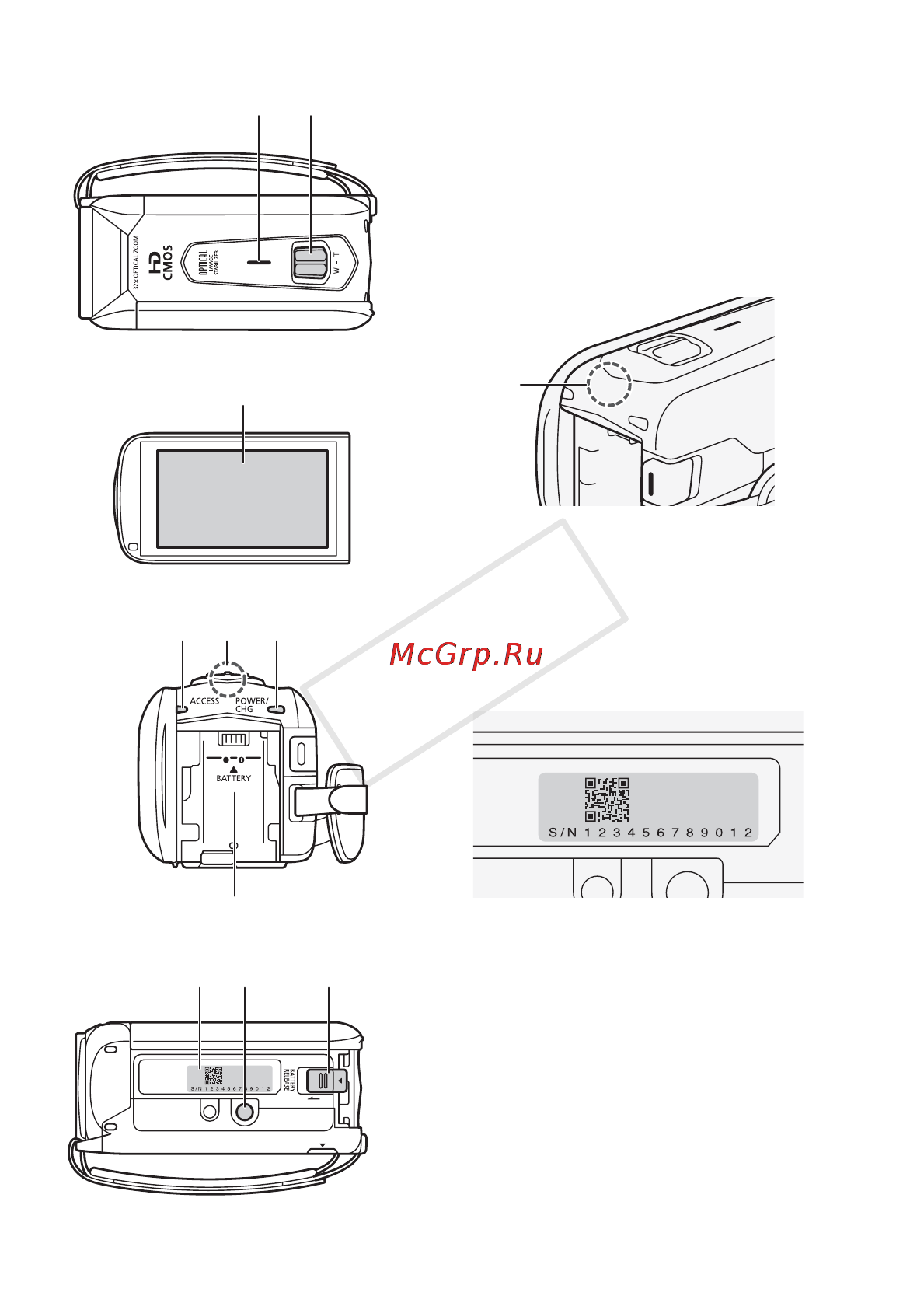 Canon LEGRIA HF R406 [18/216] Вид сверху