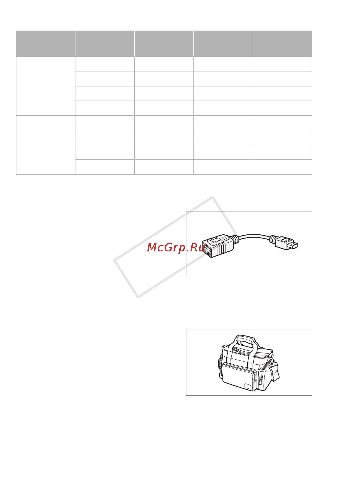 Canon LEGRIA HF R406 [206/216] Usb адаптер ua 100 9 8 позволяет подключать к видеокамере внешние жесткие диски или аналогичные устройства хранения с помощью кабеля стандарта a после подключения можно записать в это устройство все содержимое памяти заранее проверьте usb кабель входящий в комплект поставки внешнего жесткого диска