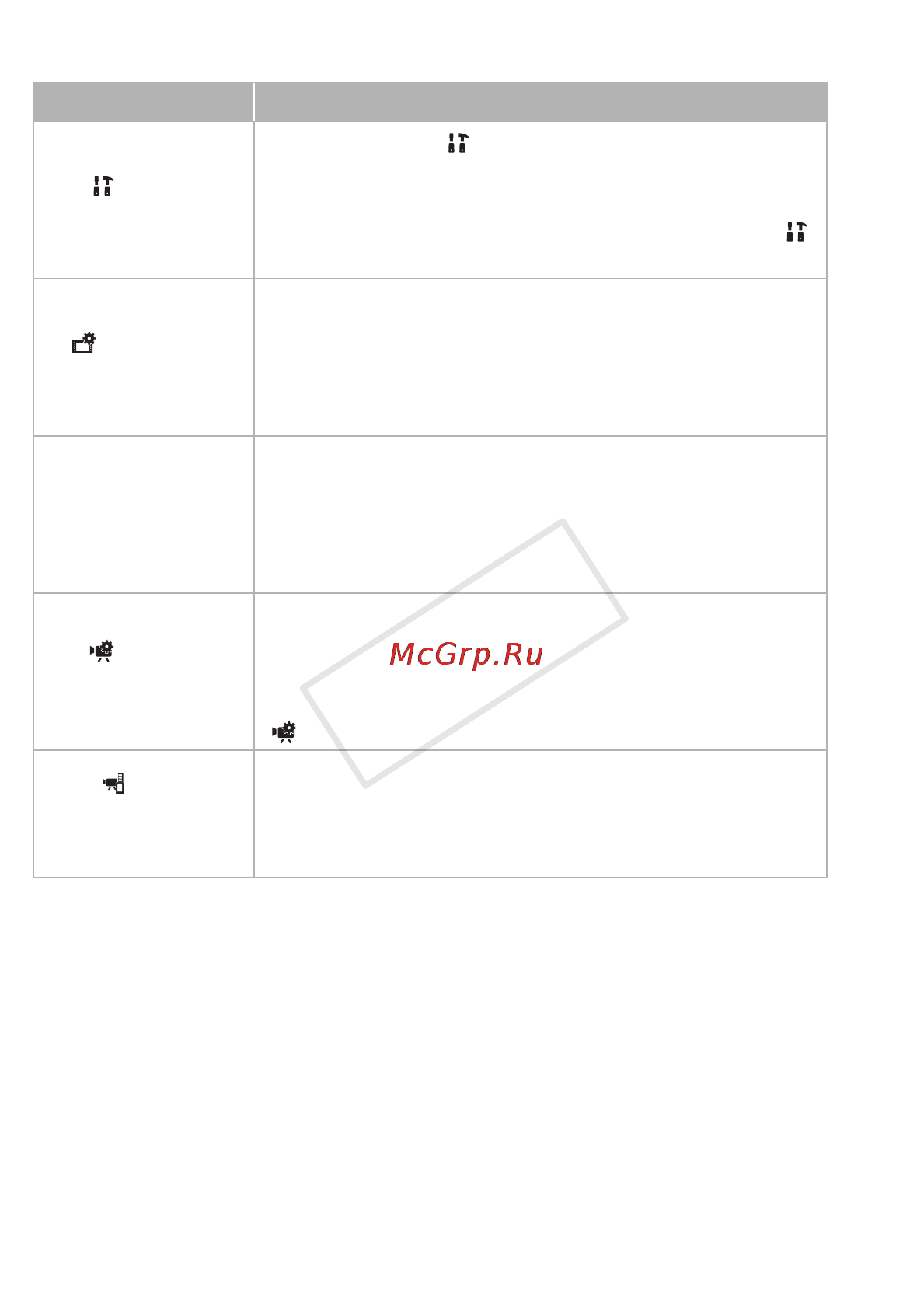 Canon LEGRIA HF R406 [36/216] Меню доступные в режиме съемки
