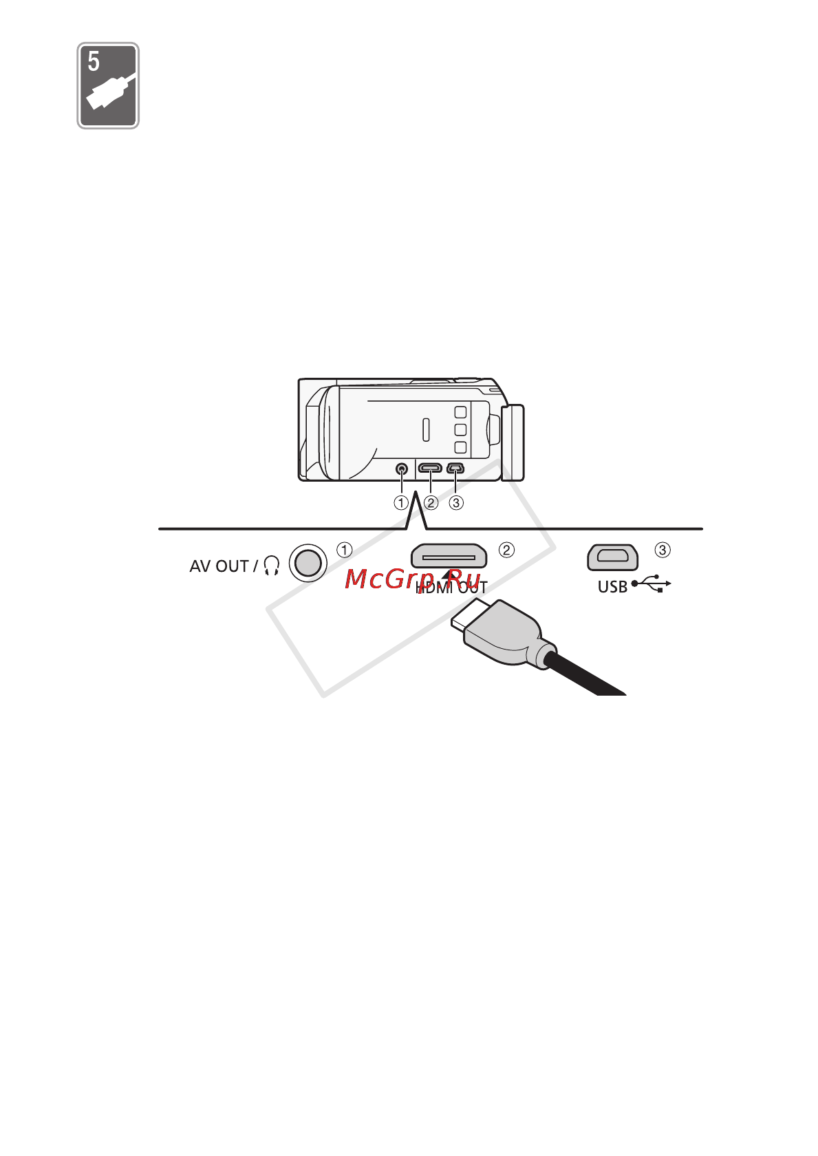 Canon LEGRIA R306 [127/242] Внешние соединения