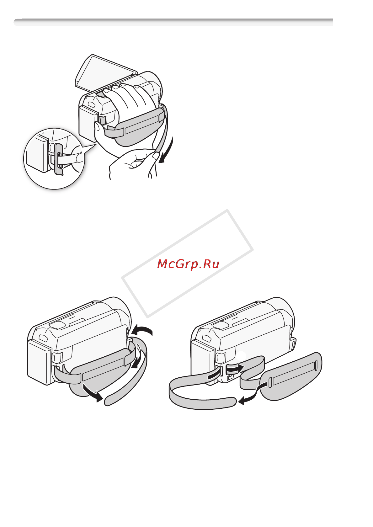 Canon LEGRIA R306 [22/242] Использование ремня ручки