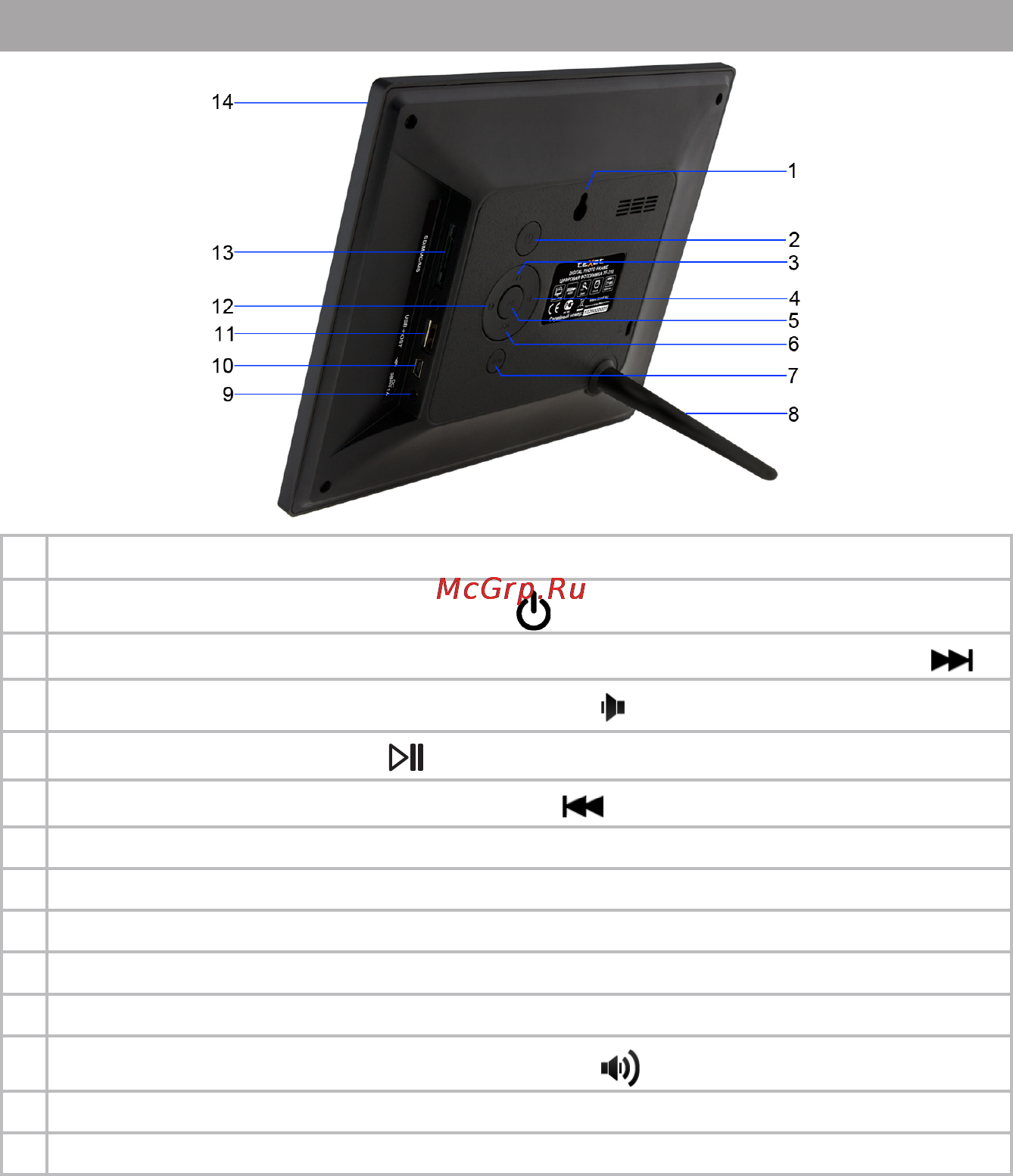 Texet TF-318 Black [4/30] Общий вид цифровой фоторамки