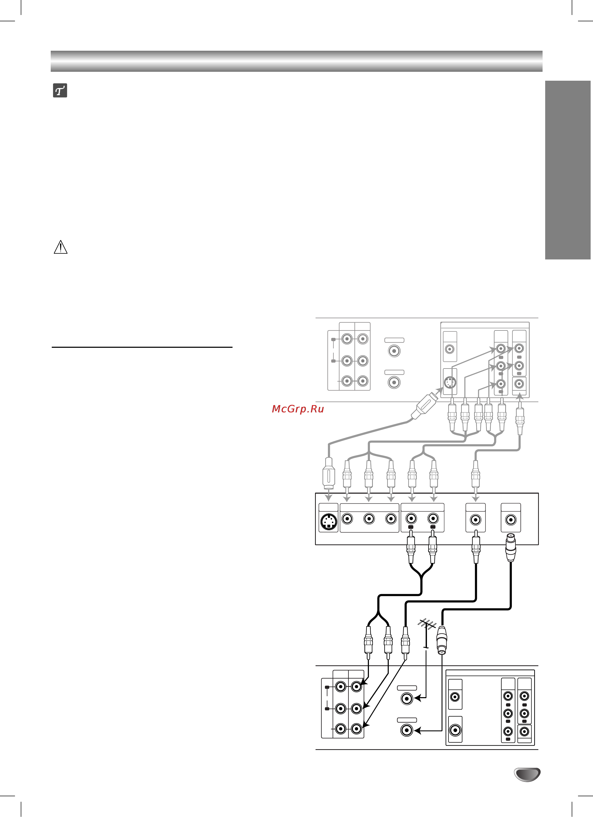 LG DC600W [9/36] Подключение к телевизору
