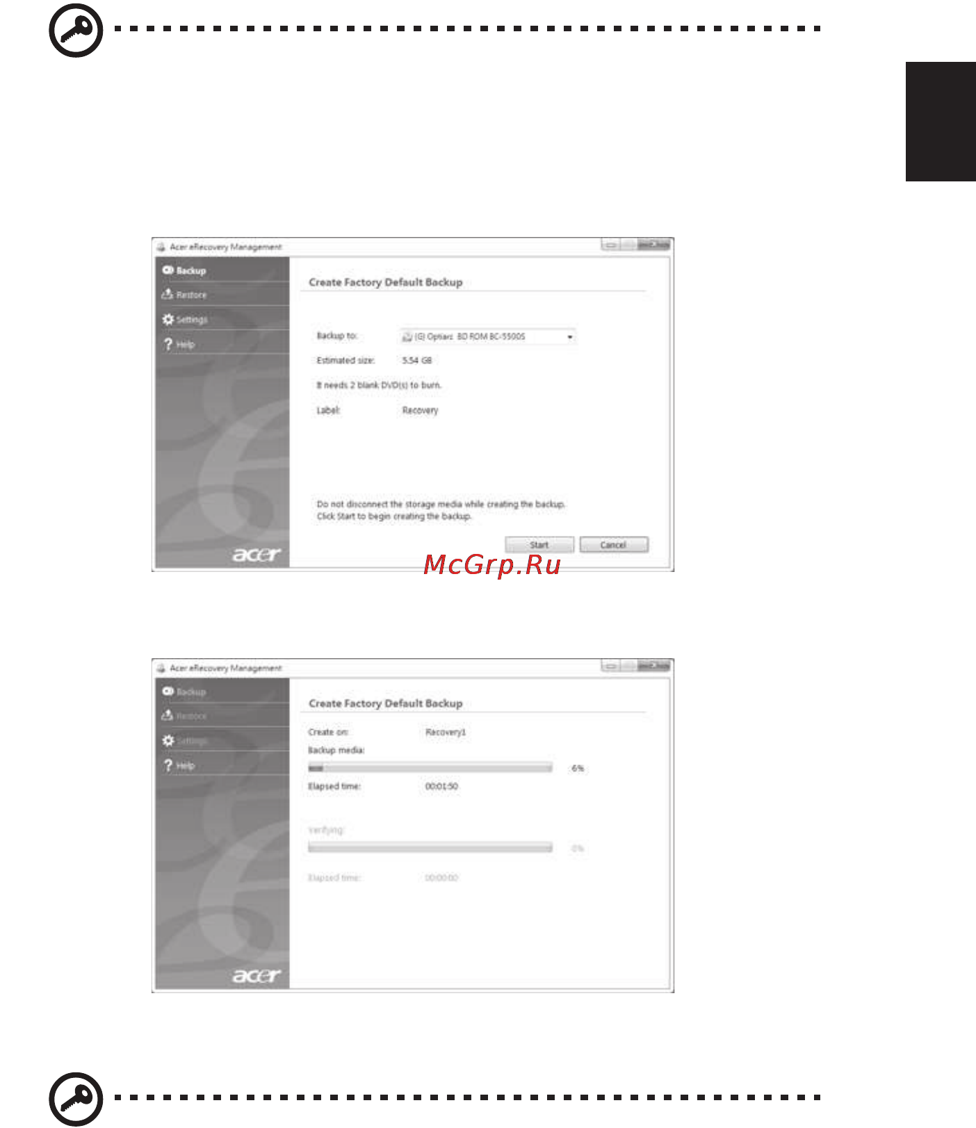Acer Aspire 4739Z [13/56] Русский