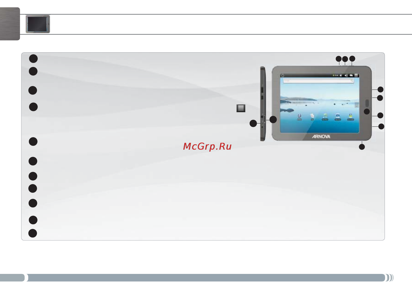 Archos ARNOVA 8 [3/9] Описание устройства