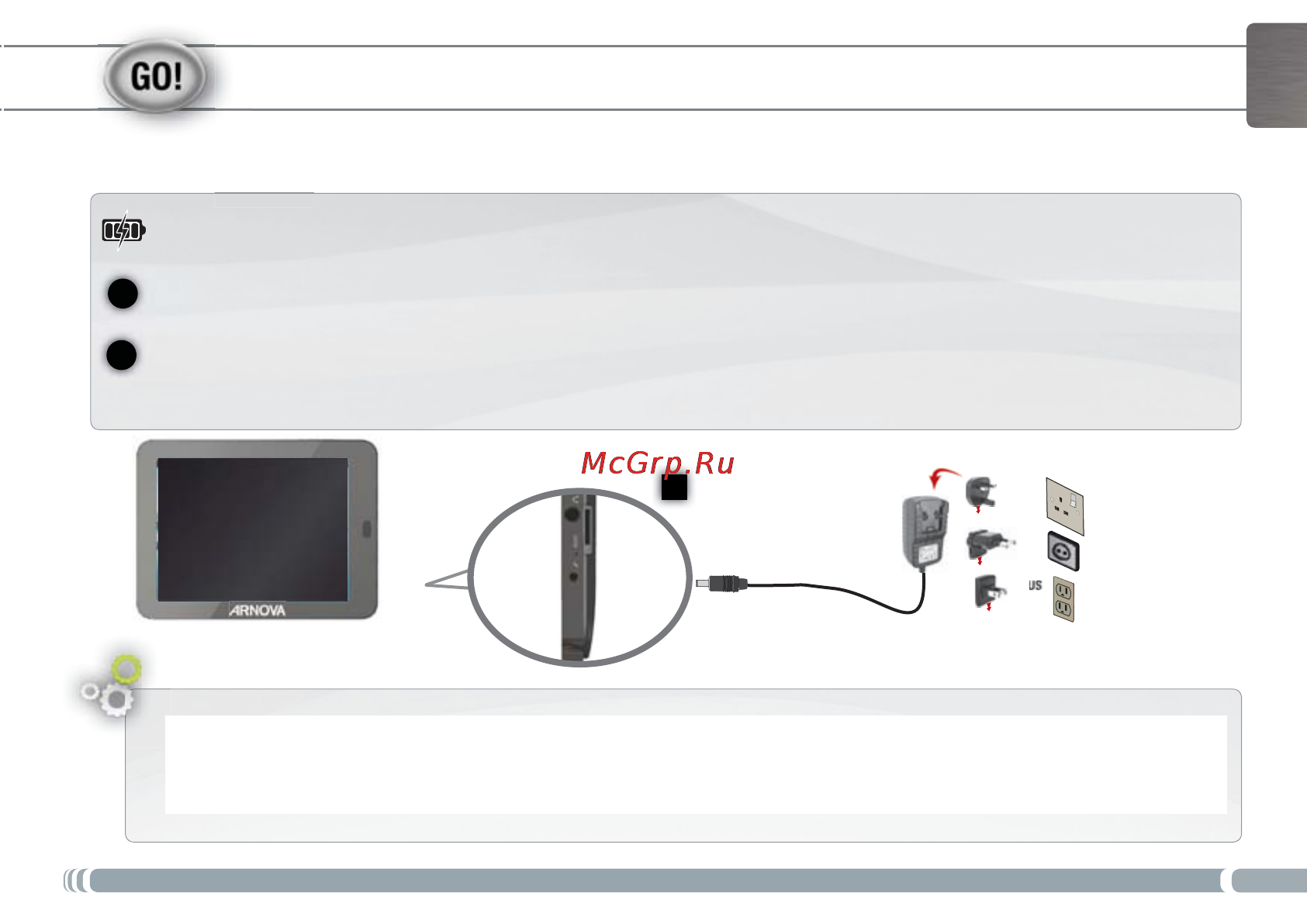 Archos ARNOVA 8 [4/9] Go начиная работу