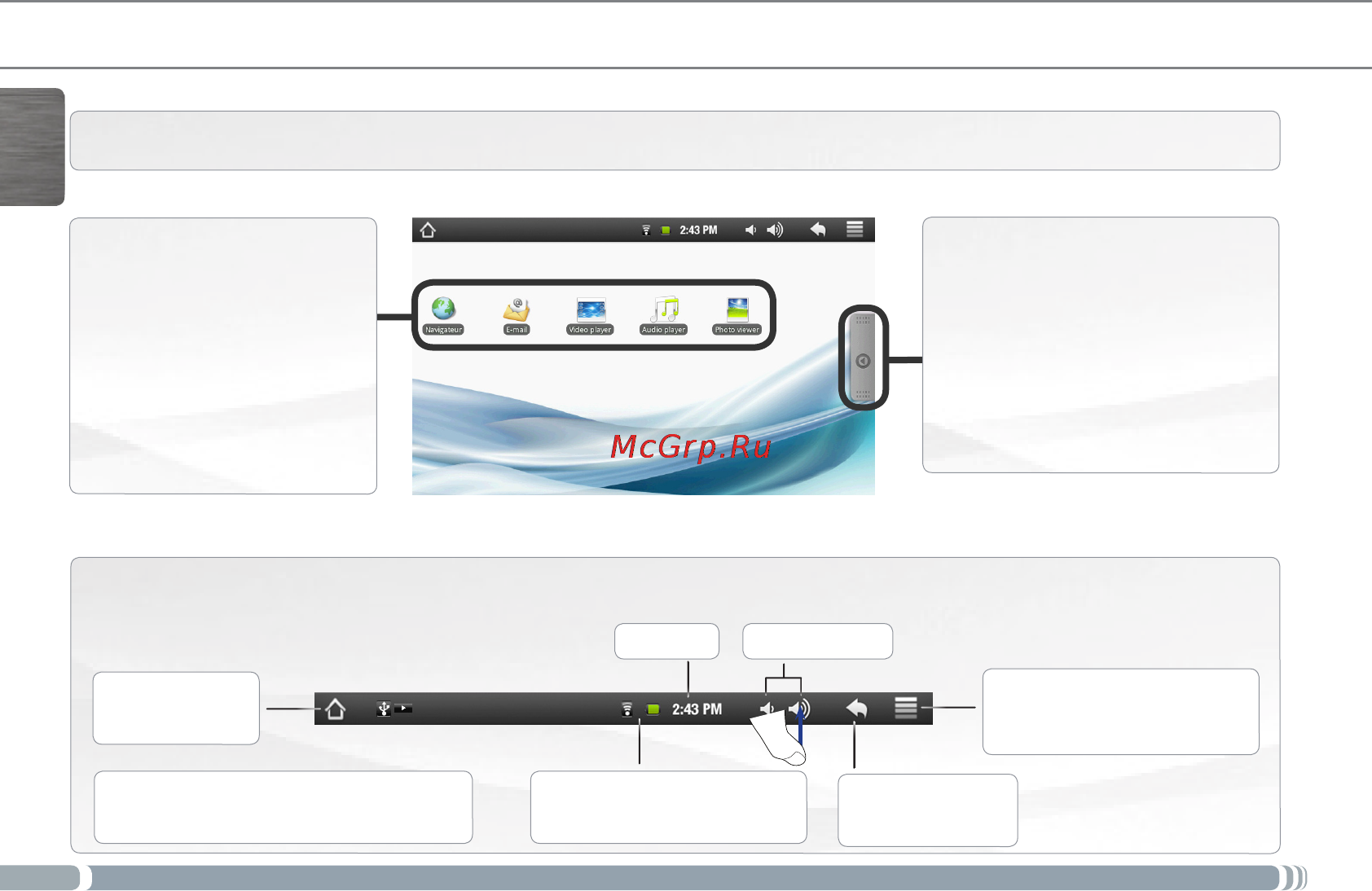 Archos 8 home tablet [12/16] Интерфейс archos