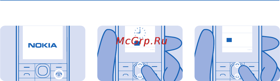 Nokia 105 Cyan Blue [11/73] Switch your phone on