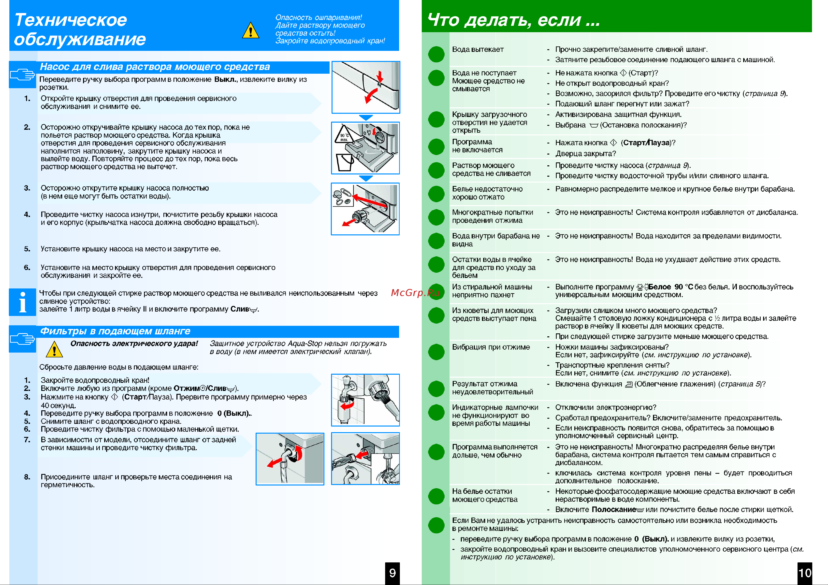 Bosch WAE 24440 OE [7/8] Что делать если