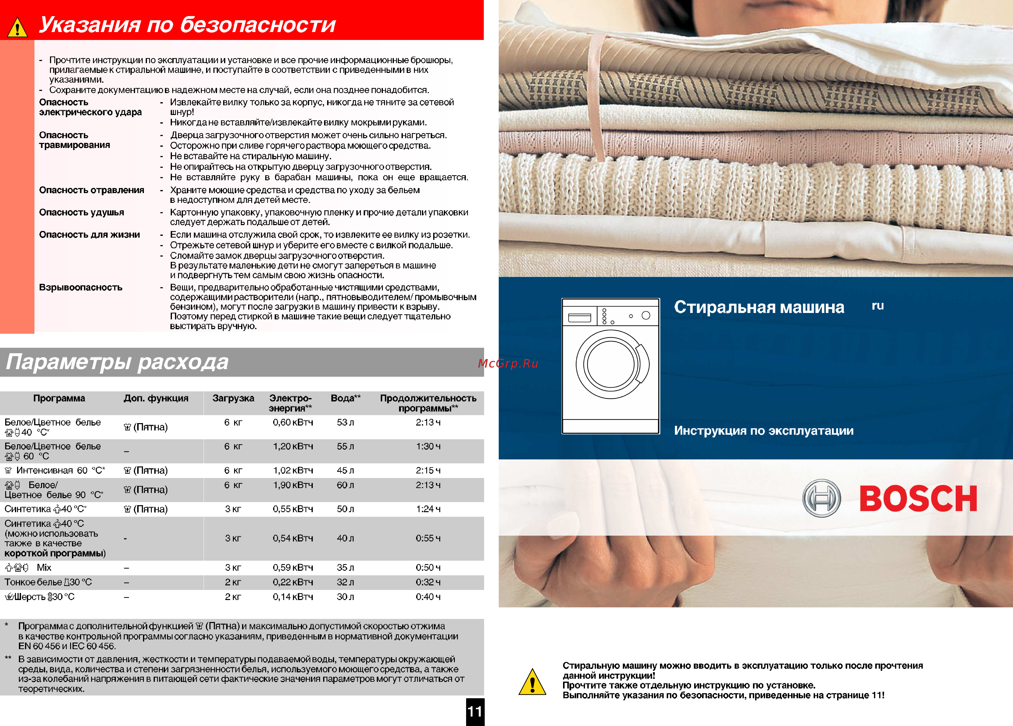 Bosch WAE24160OE Инструкция по эксплуатации онлайн [8/8] 43153