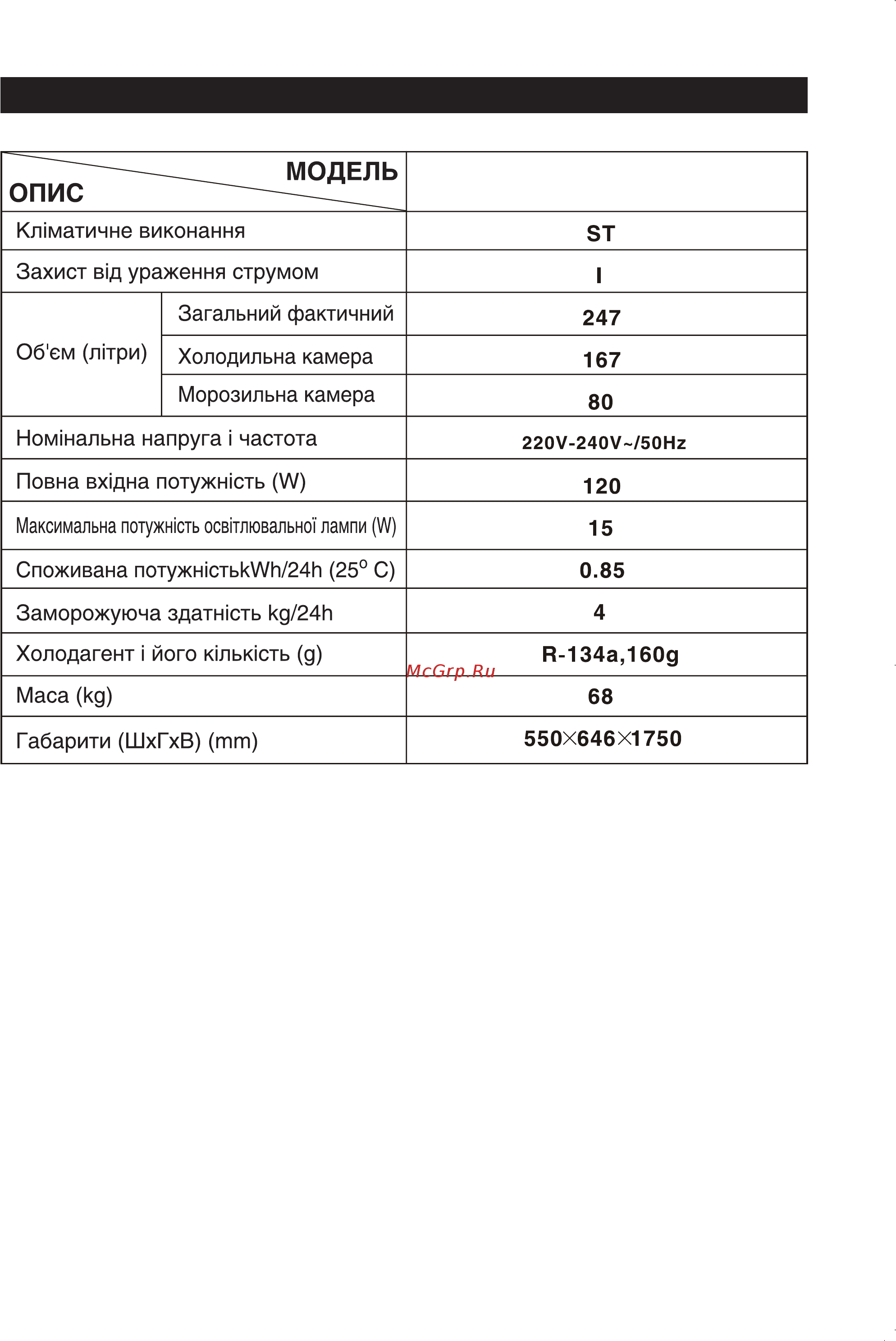 Samsung RL28DBSW [18/20] Технічні характеристики