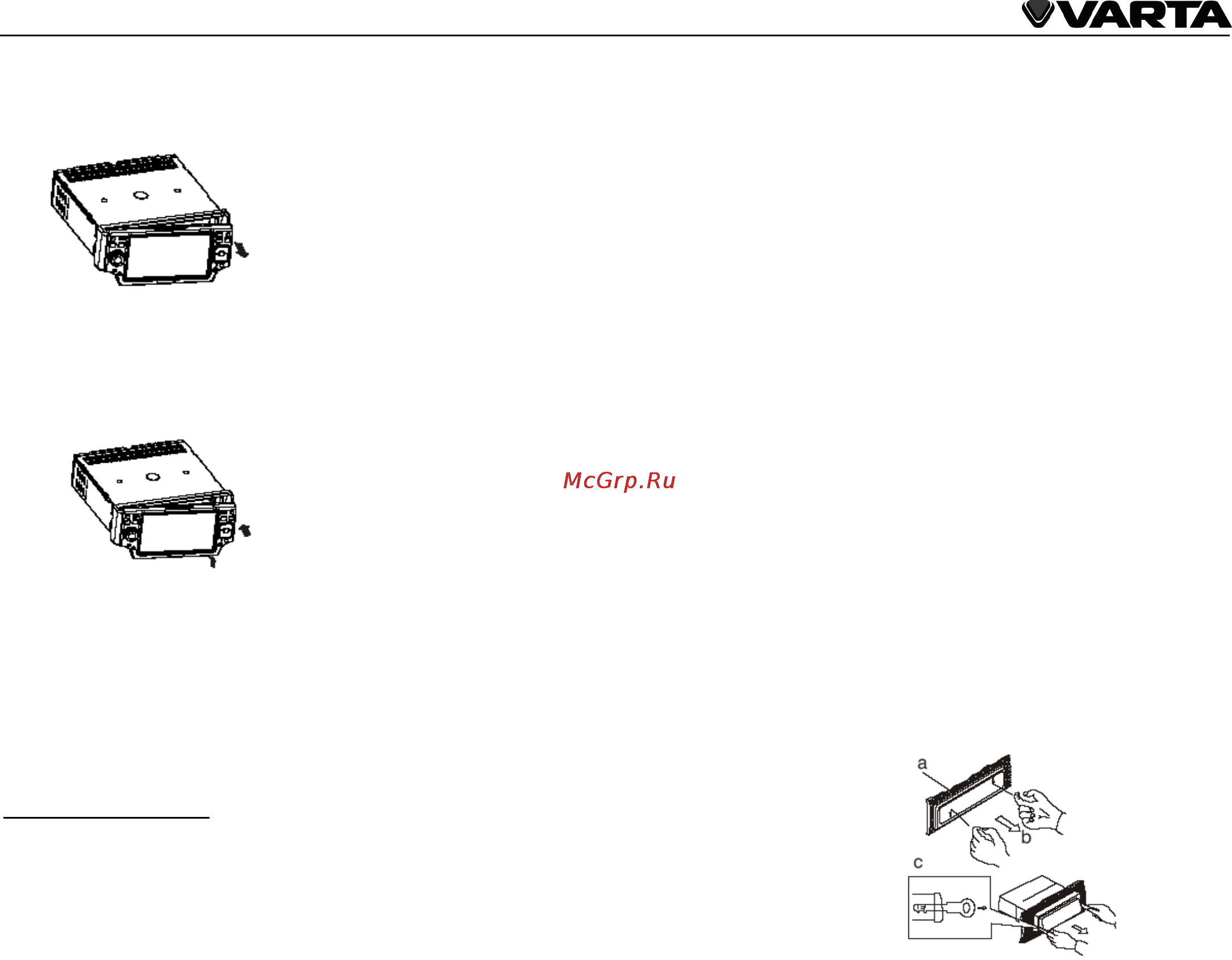 Varta V-AVD99 [6/89] Remove the unit