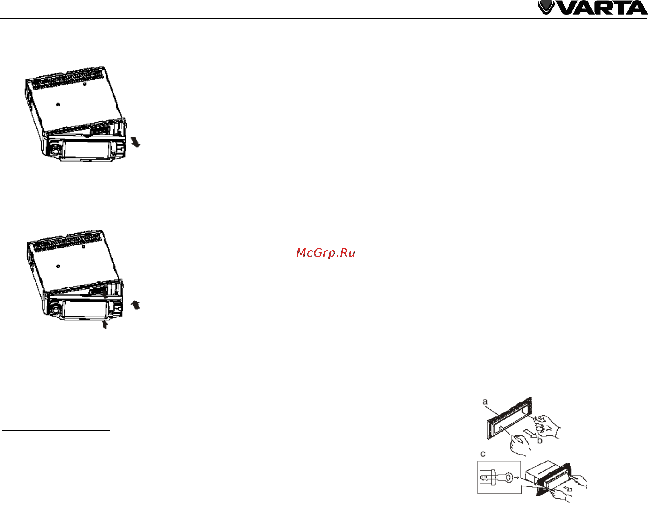 Varta V-AVD55 [6/89] Remove the unit