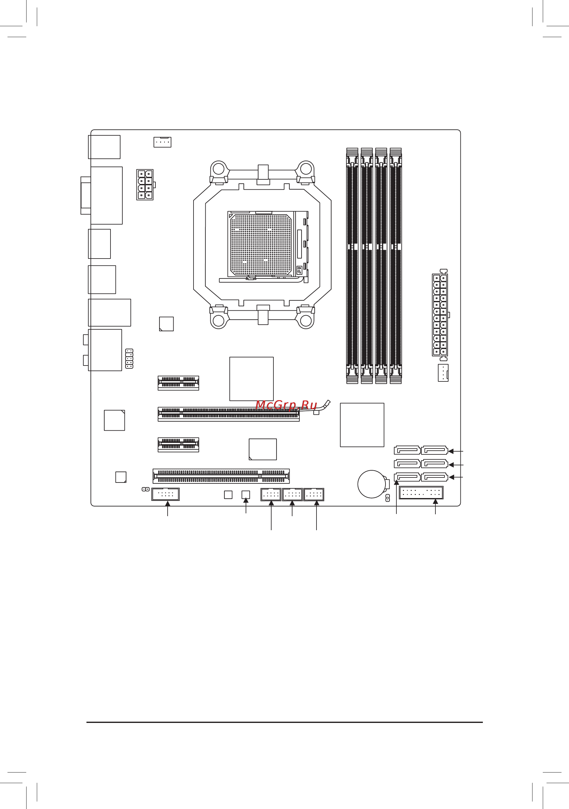 Gigabyte GA-880GMA-USB3   (rev. 3.1) [7/100] Ga 880gma usb3 motherboard layout