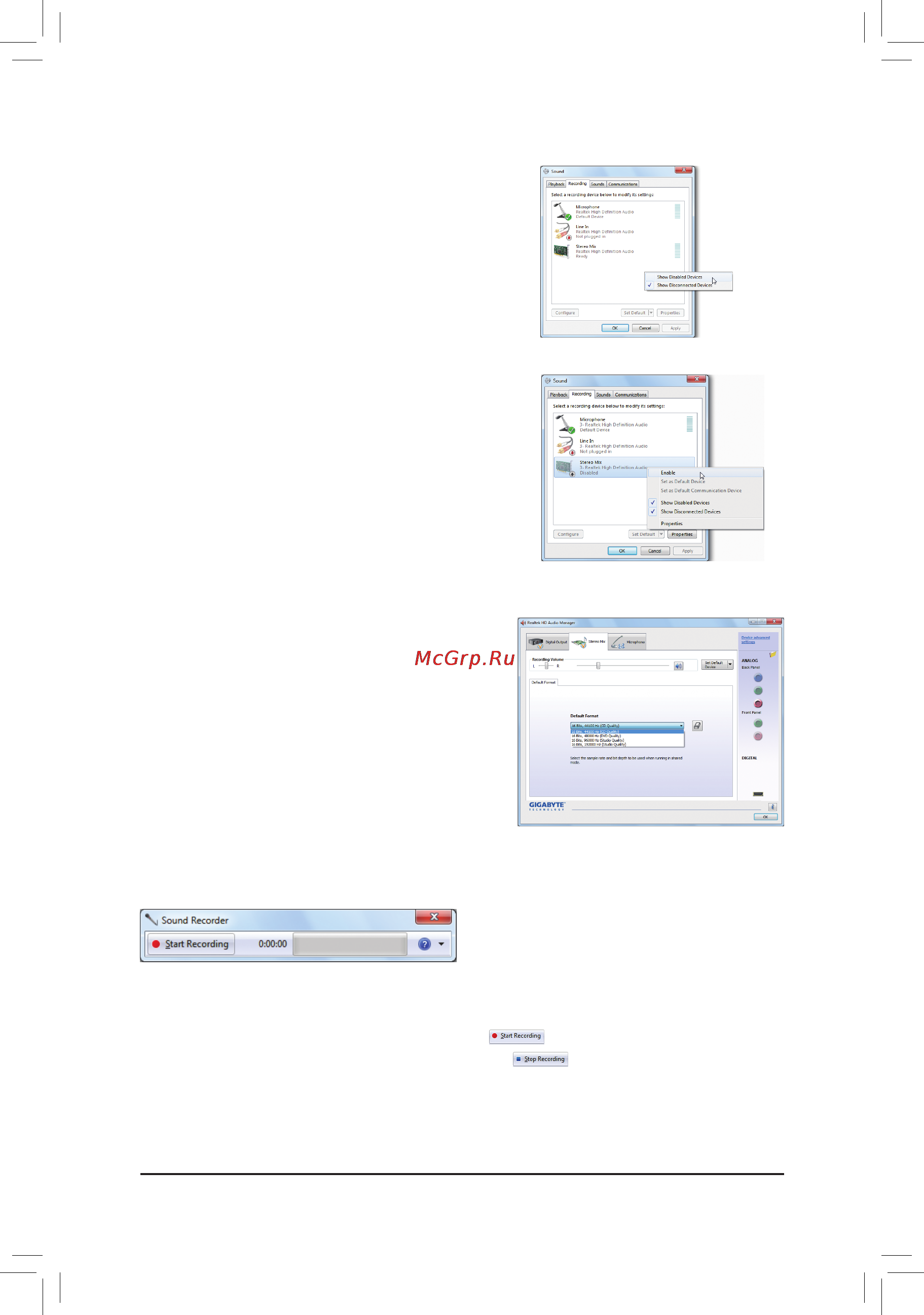 Gigabyte GA-880GM-USB3L   (rev. 3.1) [85/96] 2 3 using the sound recorder