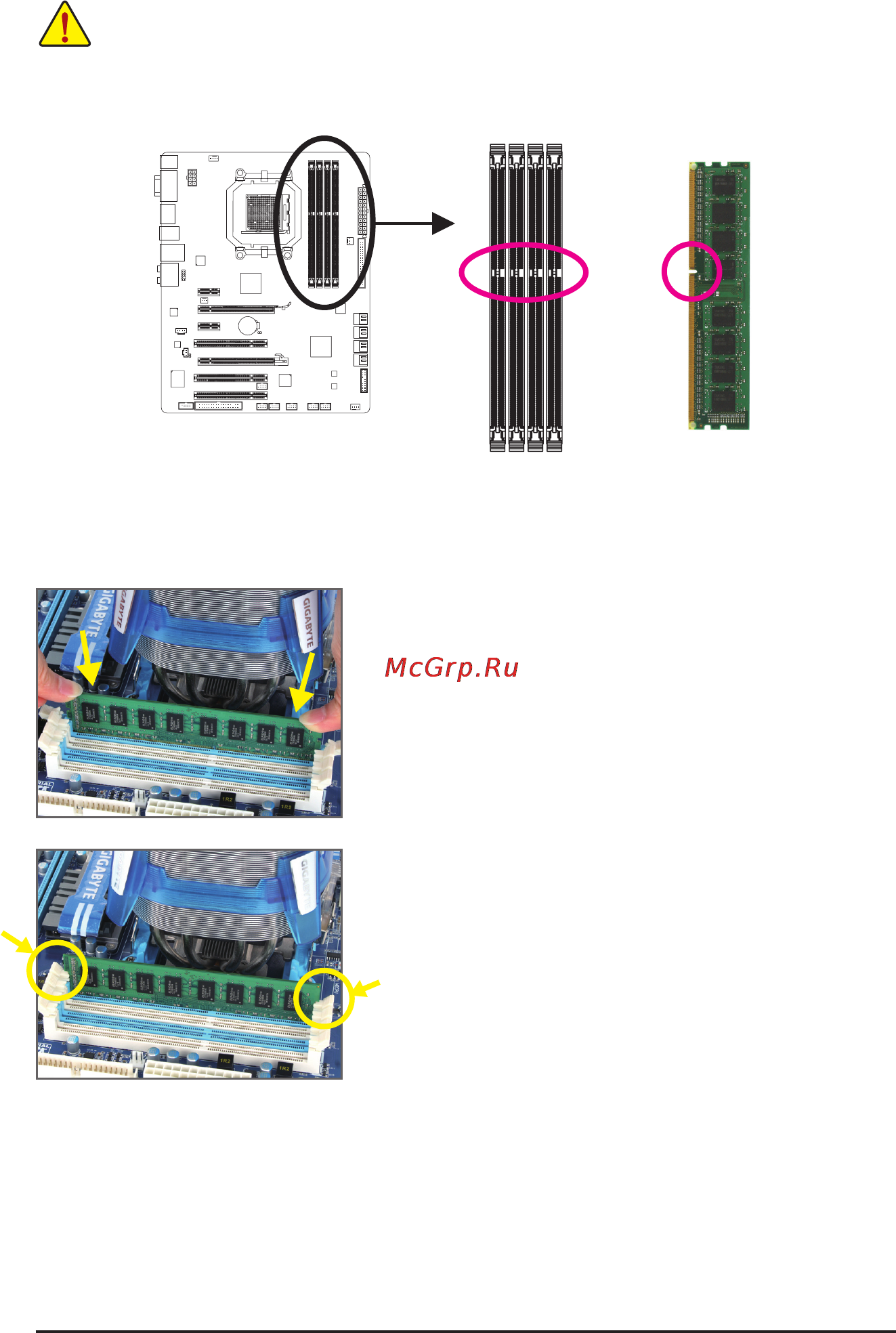 Gigabyte GA-880GA-UD3H   (rev. 2.2) [17/116] 4 2 installing a memory