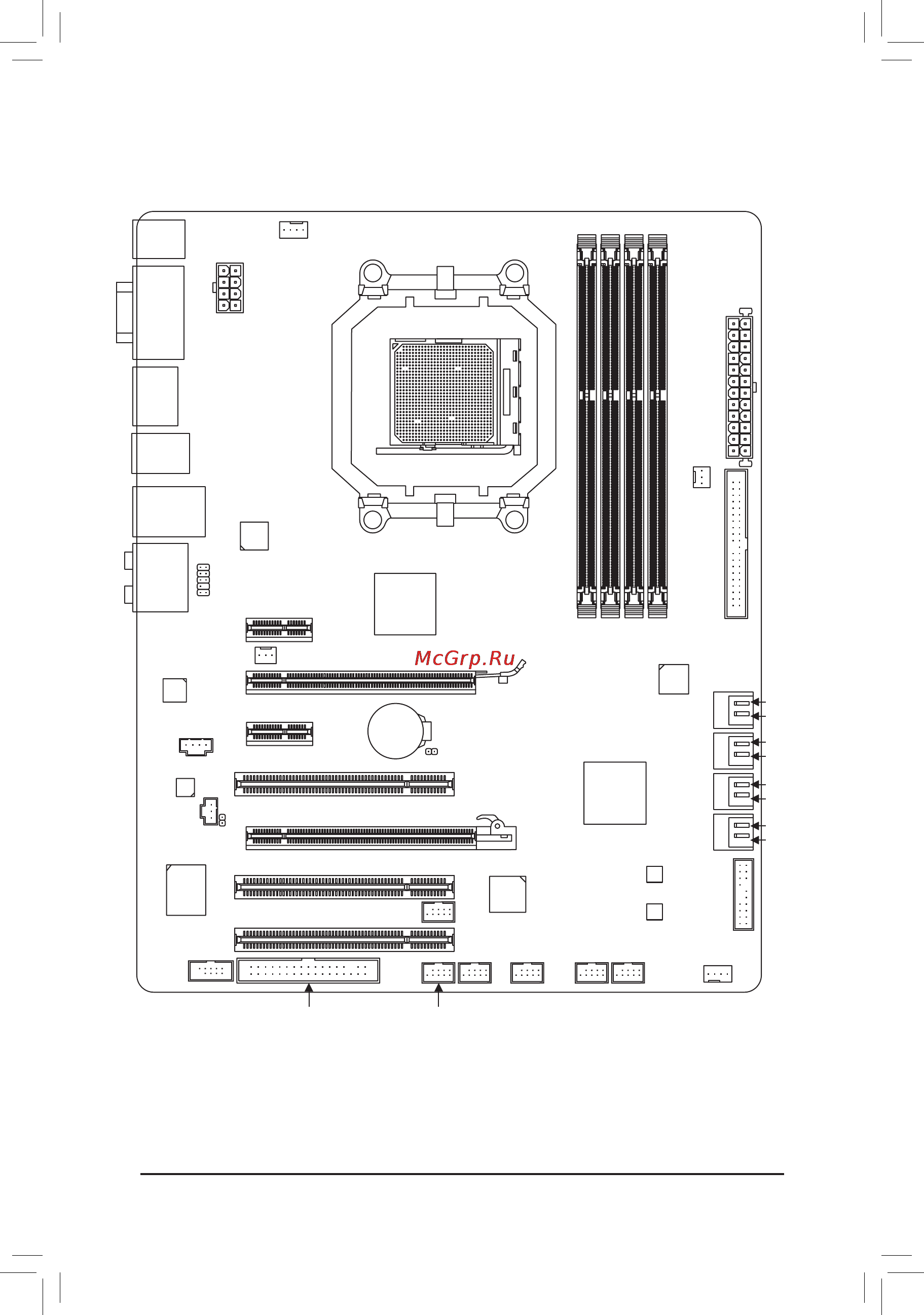 Gigabyte GA-880GA-UD3H   (rev. 3.0) [7/116] Ga 880ga ud3h motherboard layout