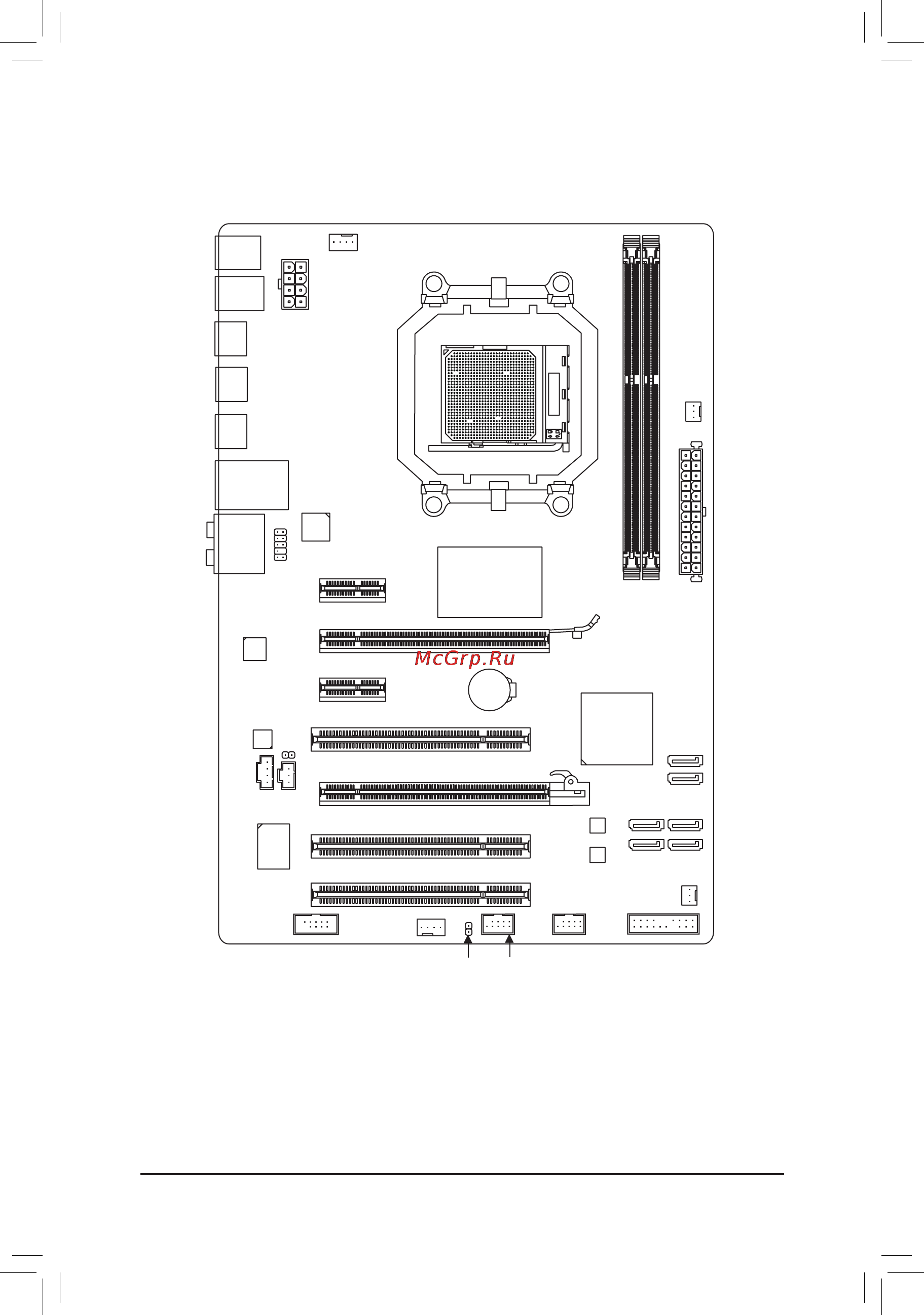 Gigabyte GA-870A-USB3L   (rev. 3.1) [7/96] Ga 870a usb3l motherboard layout