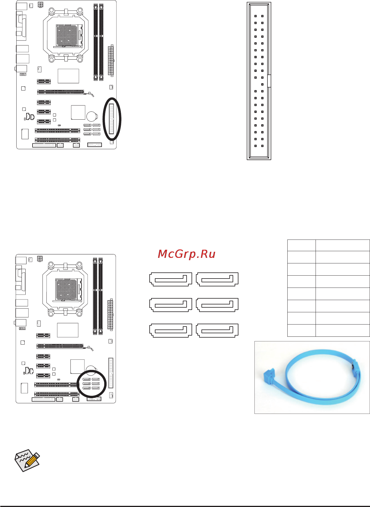 Gigabyte GA-770T-D3L   (rev. 1.x) [24/100] Sata2_0 1 2 3 4 5 sata 3gb s connectors