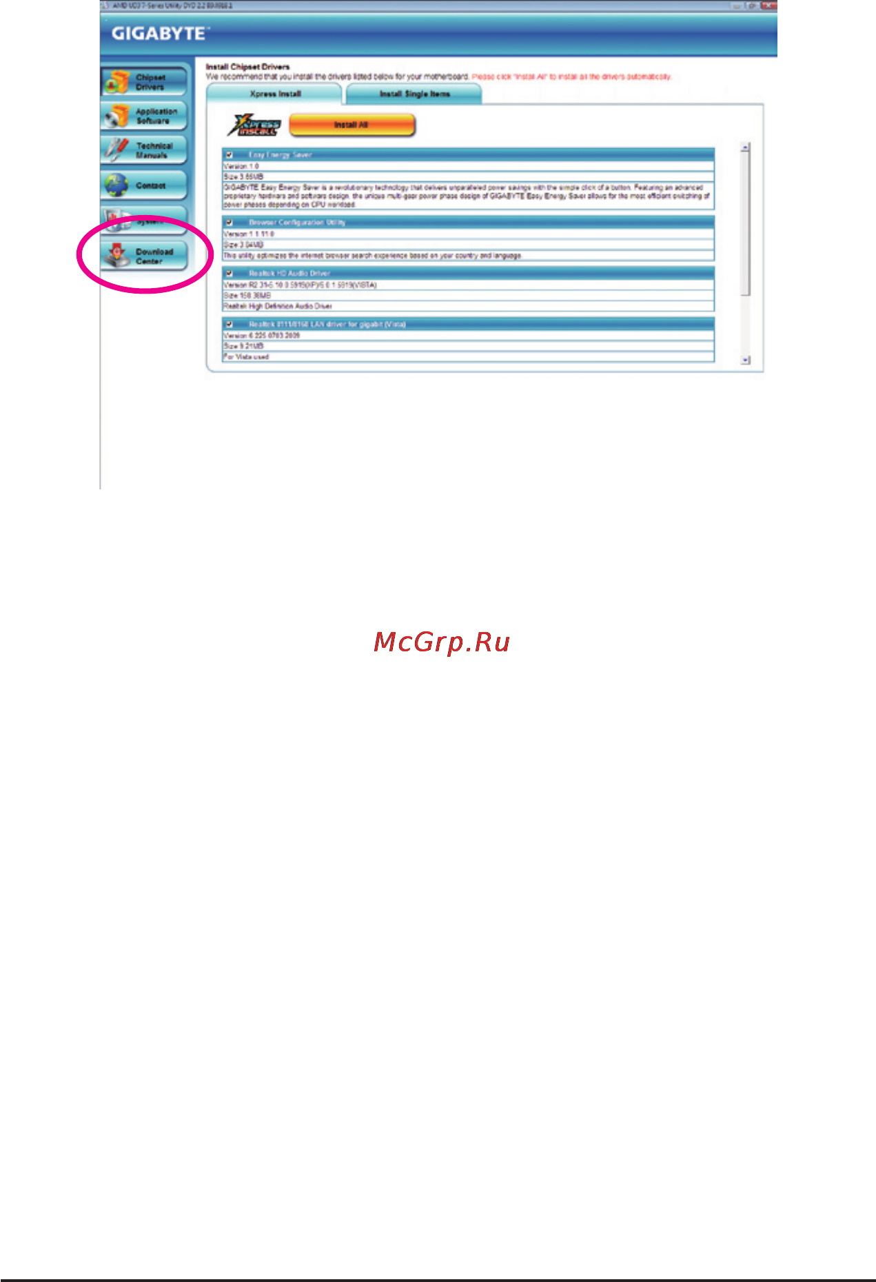 Gigabyte GA-770T-D3L   (rev. 1.x) [58/100] 6 download center
