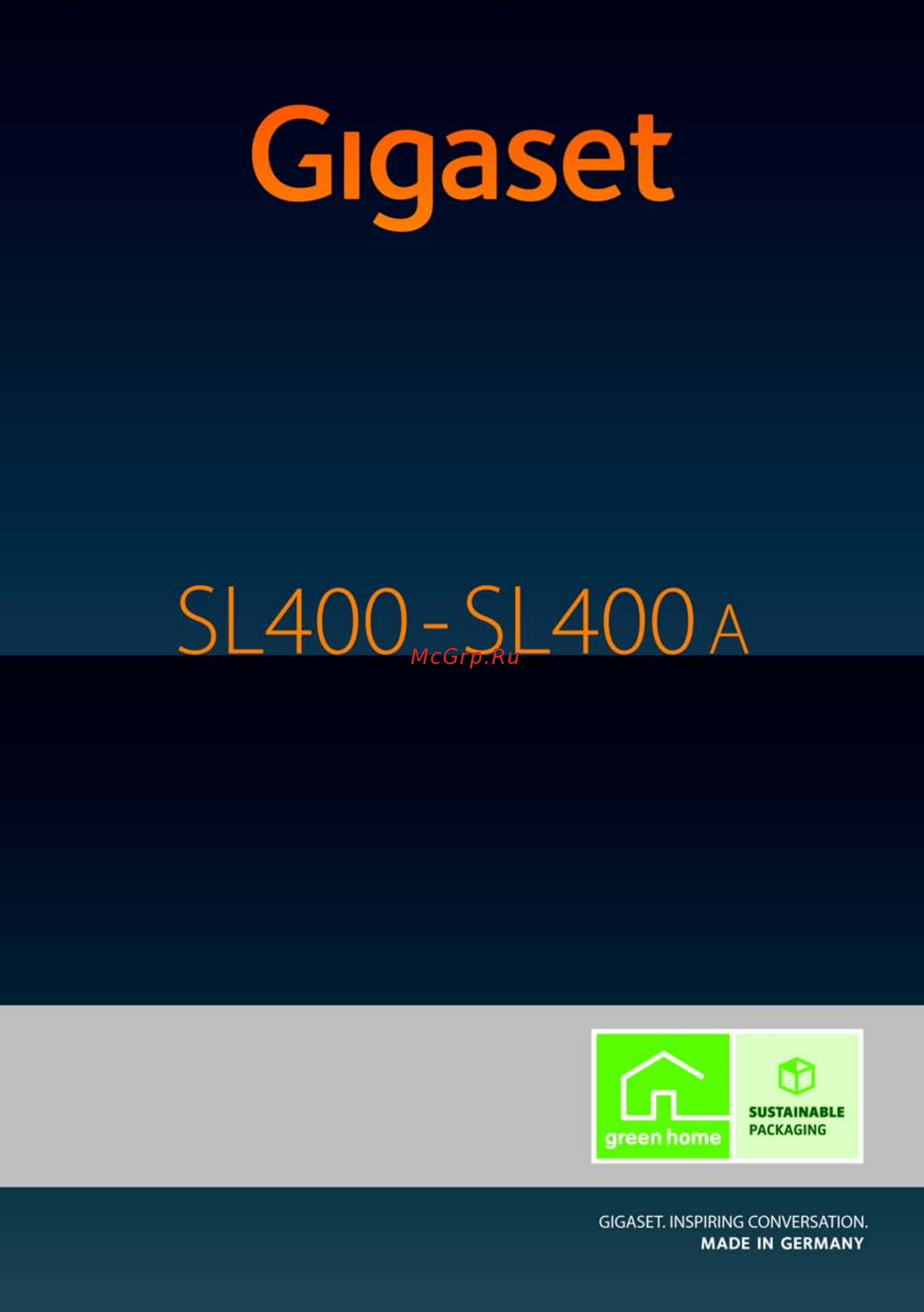 Gigaset SL400 Metal Black Инструкция по эксплуатации онлайн