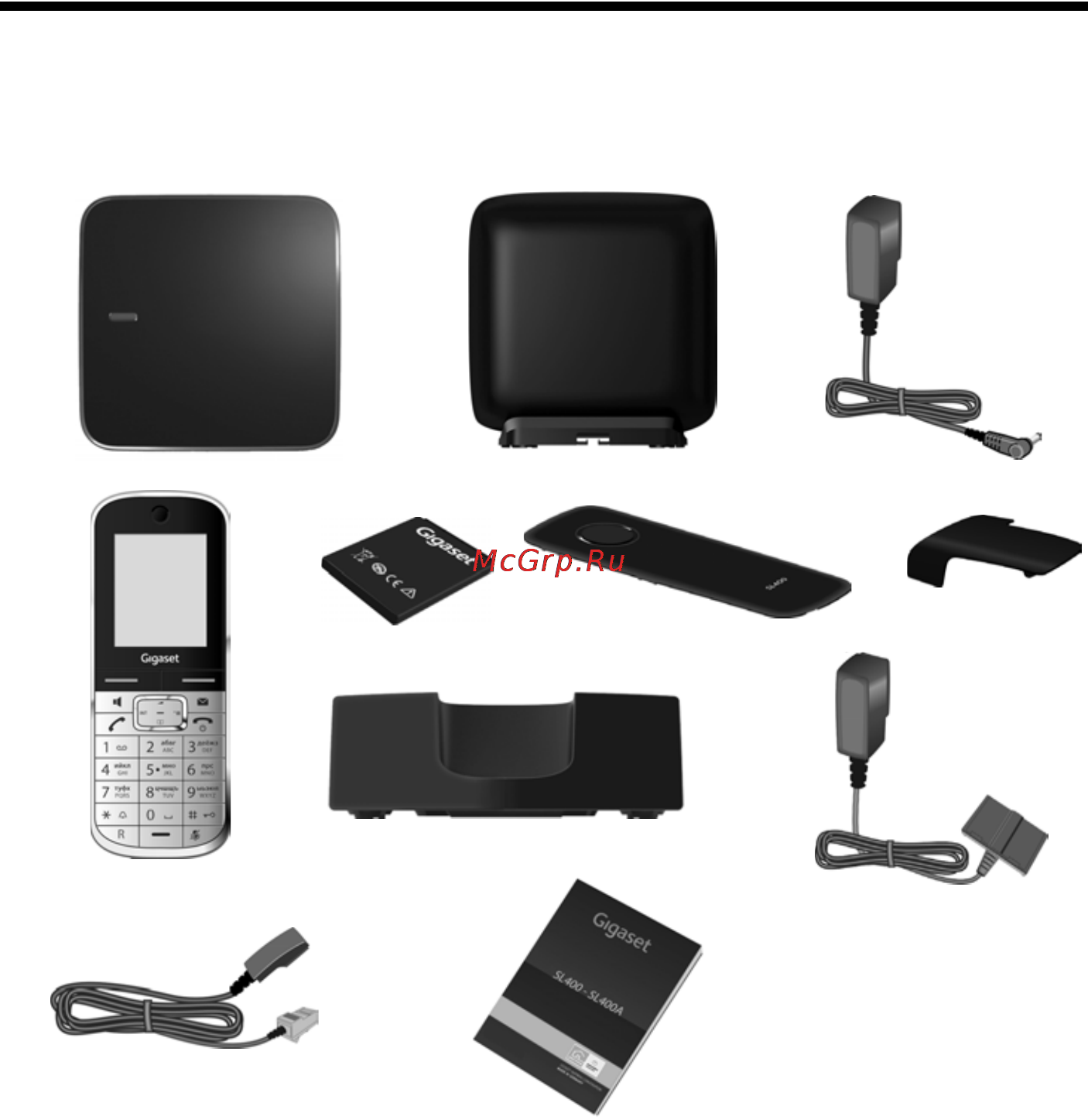 Gigaset SL400 Metal Black [14/114] Проверка содержимого упаковки