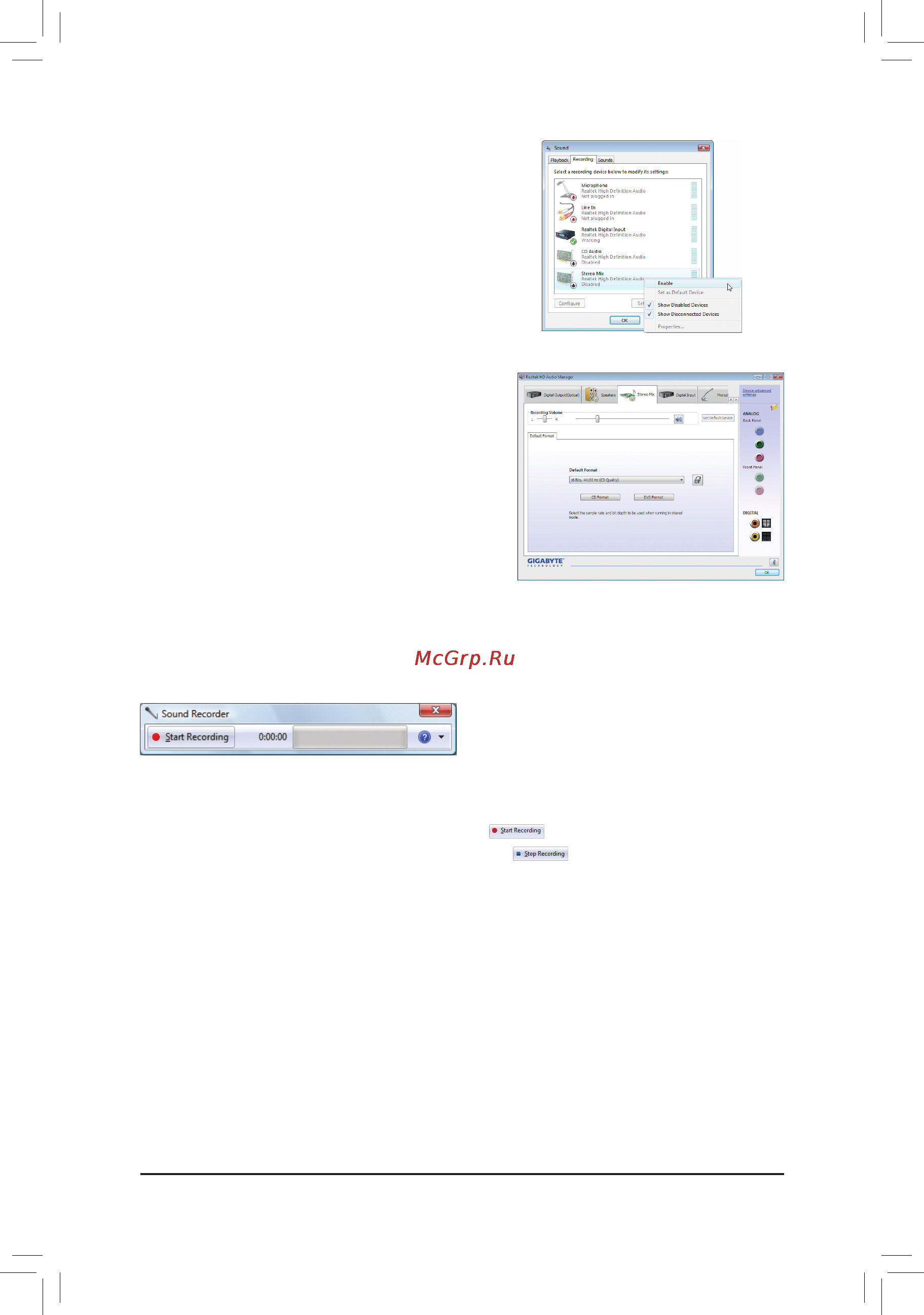 Gigabyte GA-770T-D3L   (rev. 3.1) [92/100] 2 4 using the sound recorder