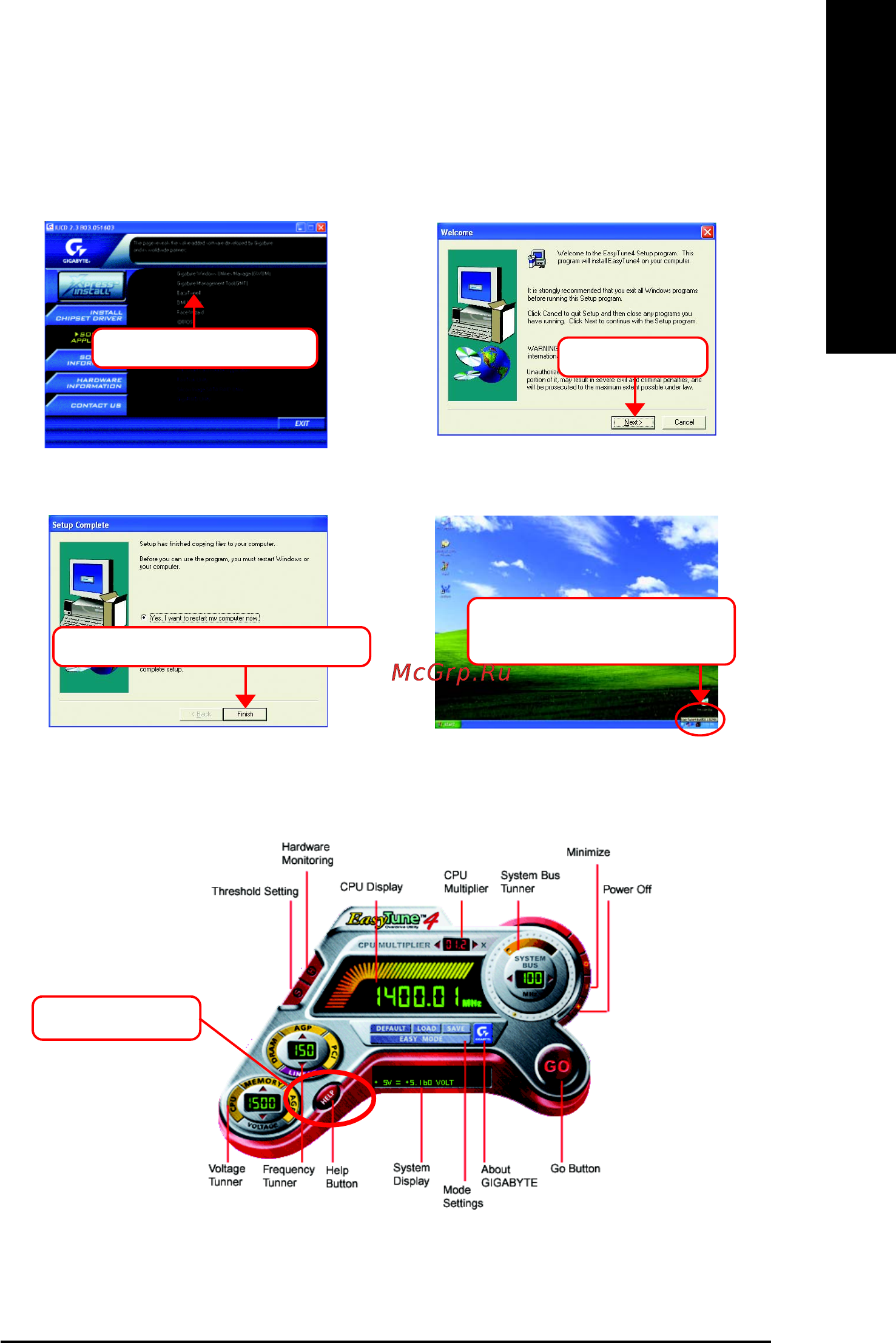 Gigabyte GA-8IE2004-L [83/96] Easytune 4 utilities installation