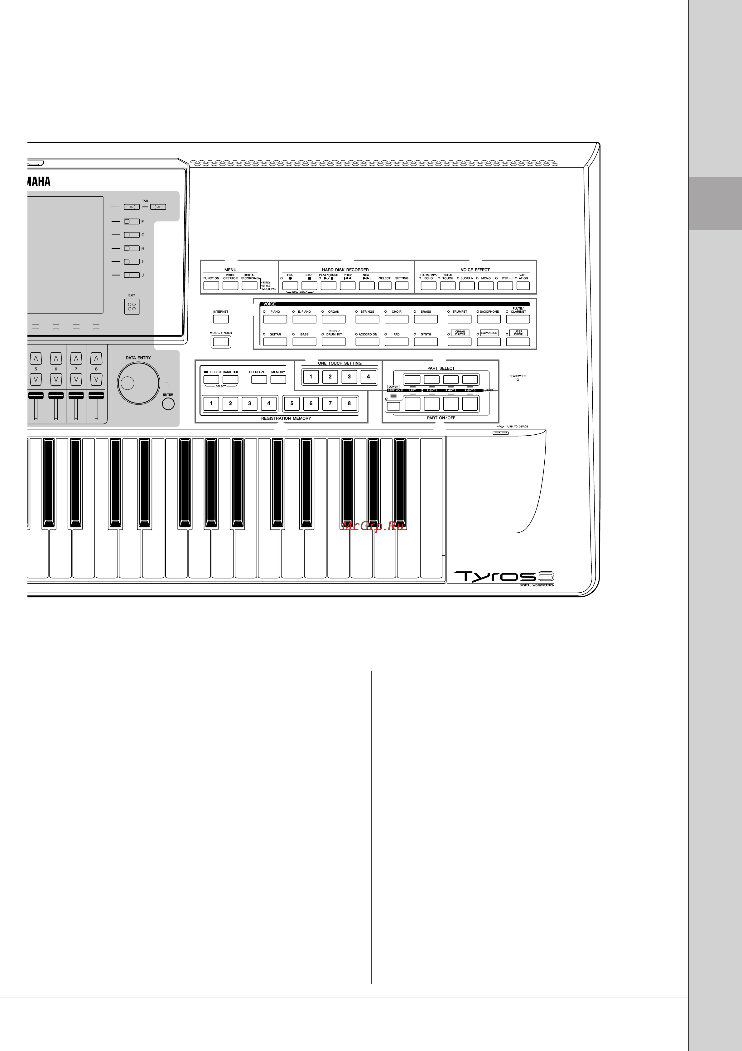 Yamaha TYROS3 Инструкция по эксплуатации онлайн [13/120] 12955