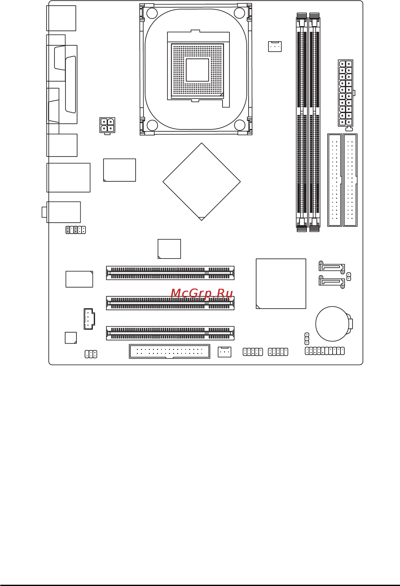 Gigabyte GA-8I865GVME [6/72] Ga 8i865gvme motherboard layout