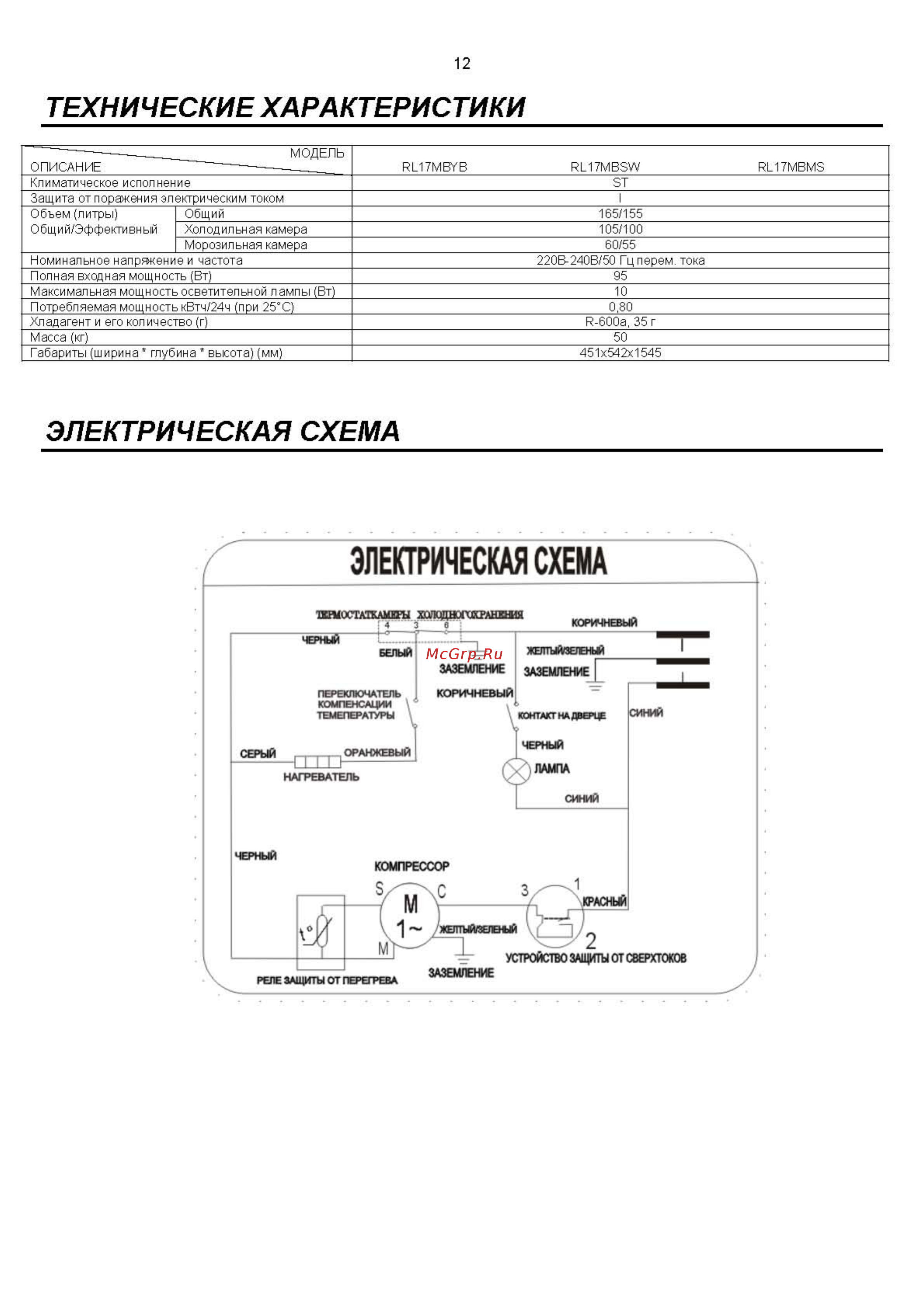 Samsung RL17MBSW [13/14] Texhичeckиexapaktepиctиkи