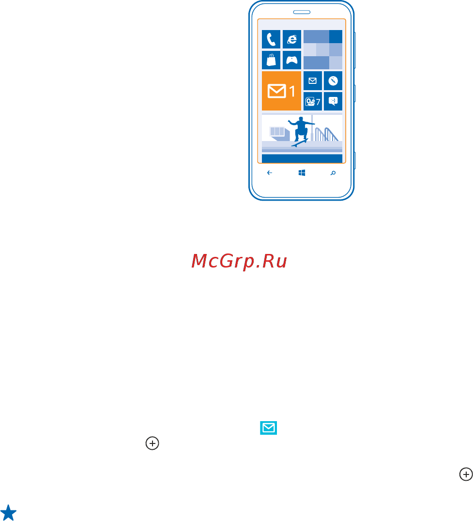 Nokia LUMIA 620 Yellow [53/120] Открытие почты с рабочего стола