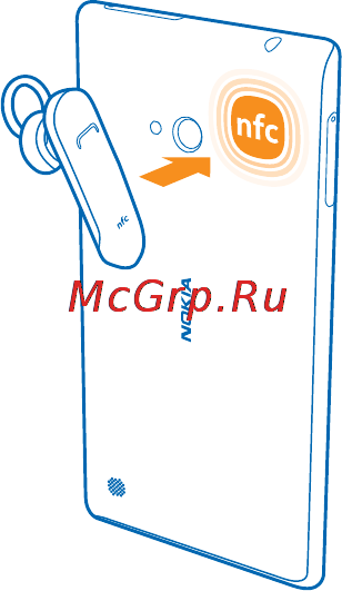 Nokia Lumia 720 White [101/117] Подключение аксессуара bluetooth с функцией nfc