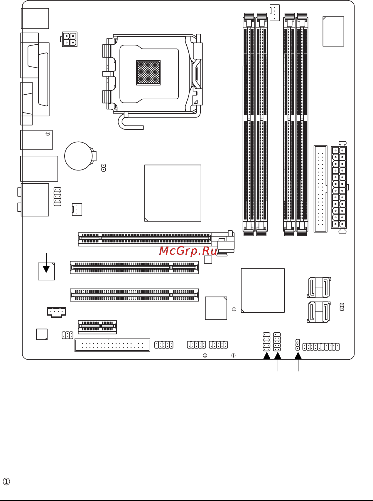 Gigabyte GA-945GM-DS2   (rev. 2.0) [7/80] Ga 945gm f ds2 rev 2 motherboard layout