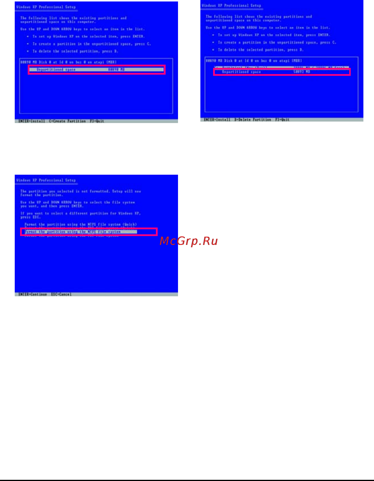 Gigabyte GA-945GCM-S2C [58/84] A installing windows xp and partitioning the hard drive
