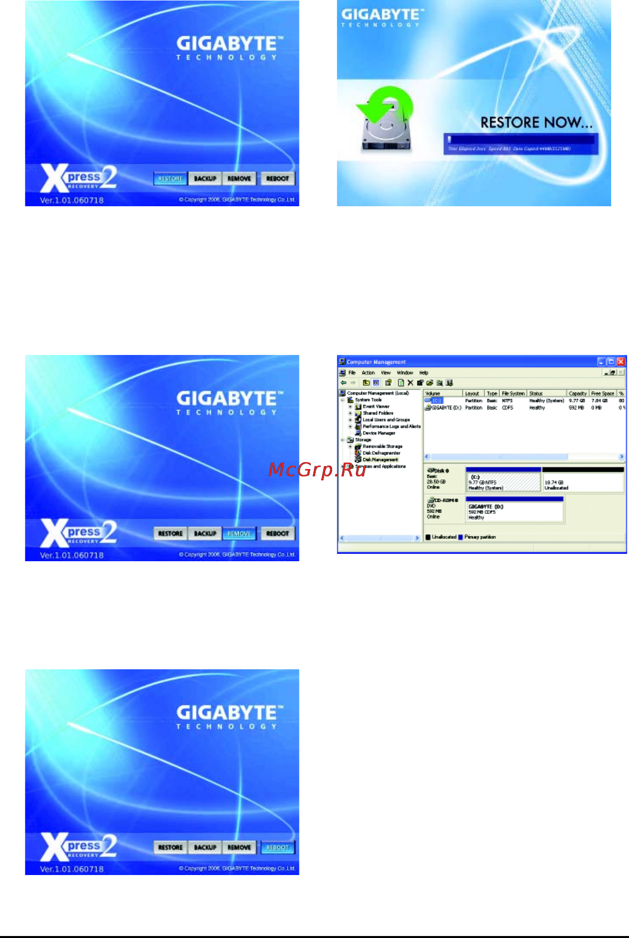 Gigabyte GA-945GCM-S2C [61/84] D using the restore function in xpress recovery2