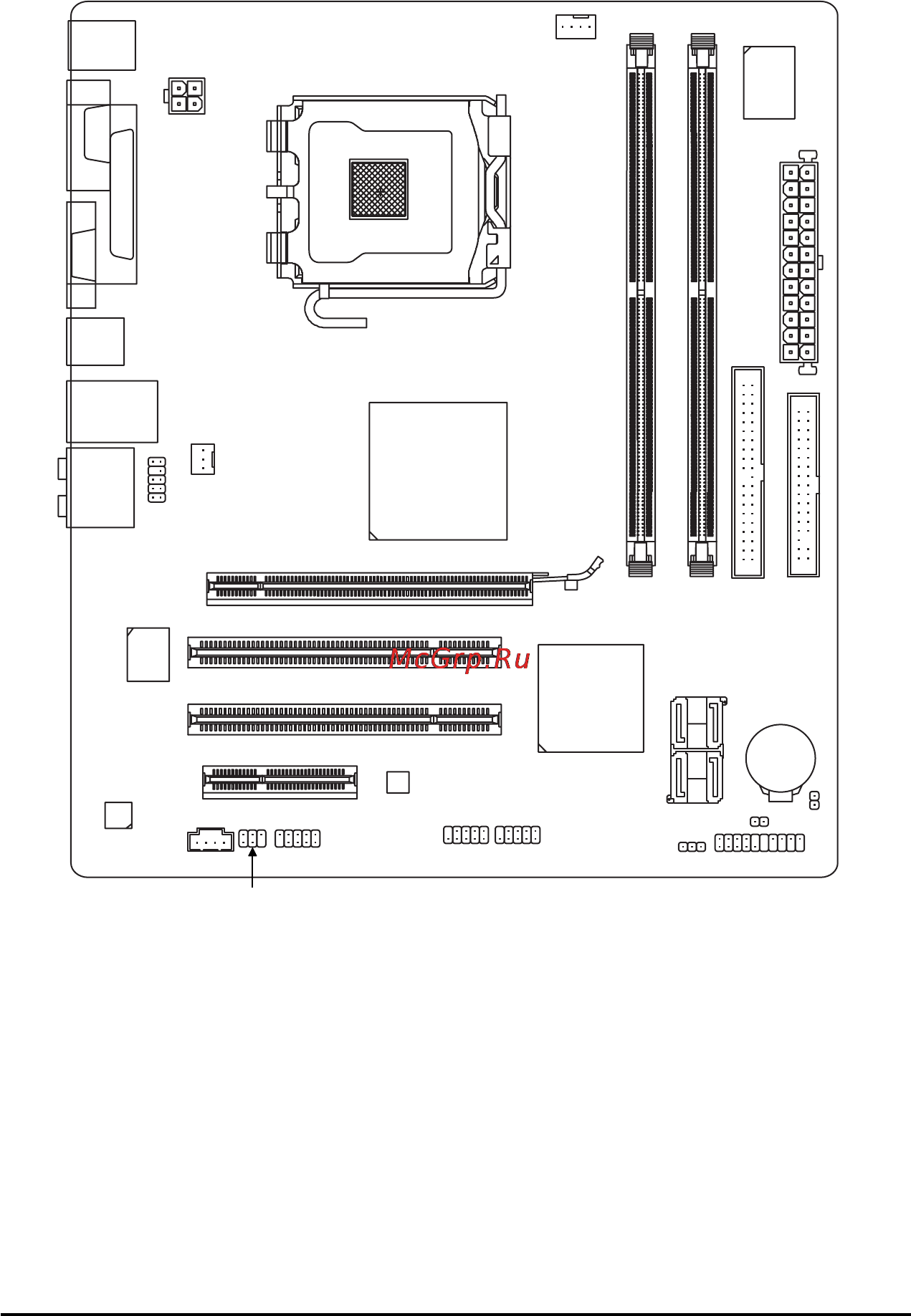 Gigabyte GA-945GCM-S2   (rev. 6.6) [8/72] Ga 945gcmx s2 motherboard layout