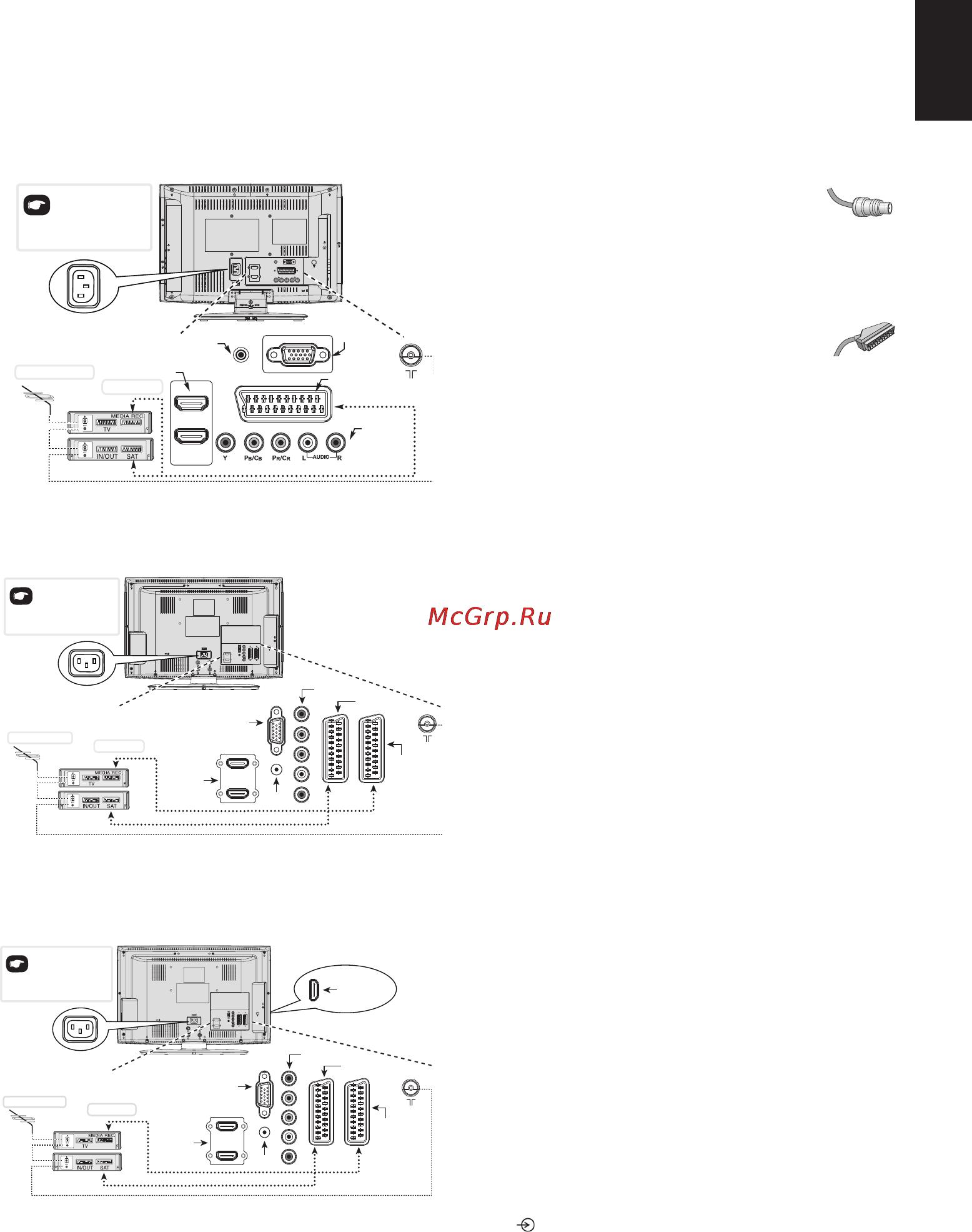 Toshiba 32 LV703 R [7/16] Подключение внешнего оборудования