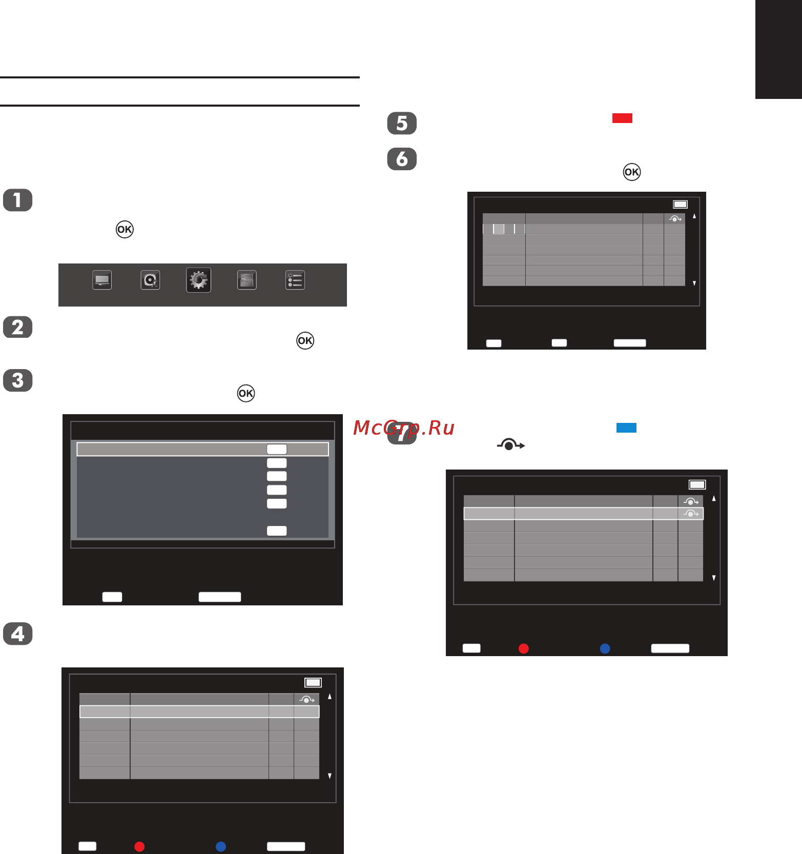 Toshiba 32AV833RB [27/67] Каналы