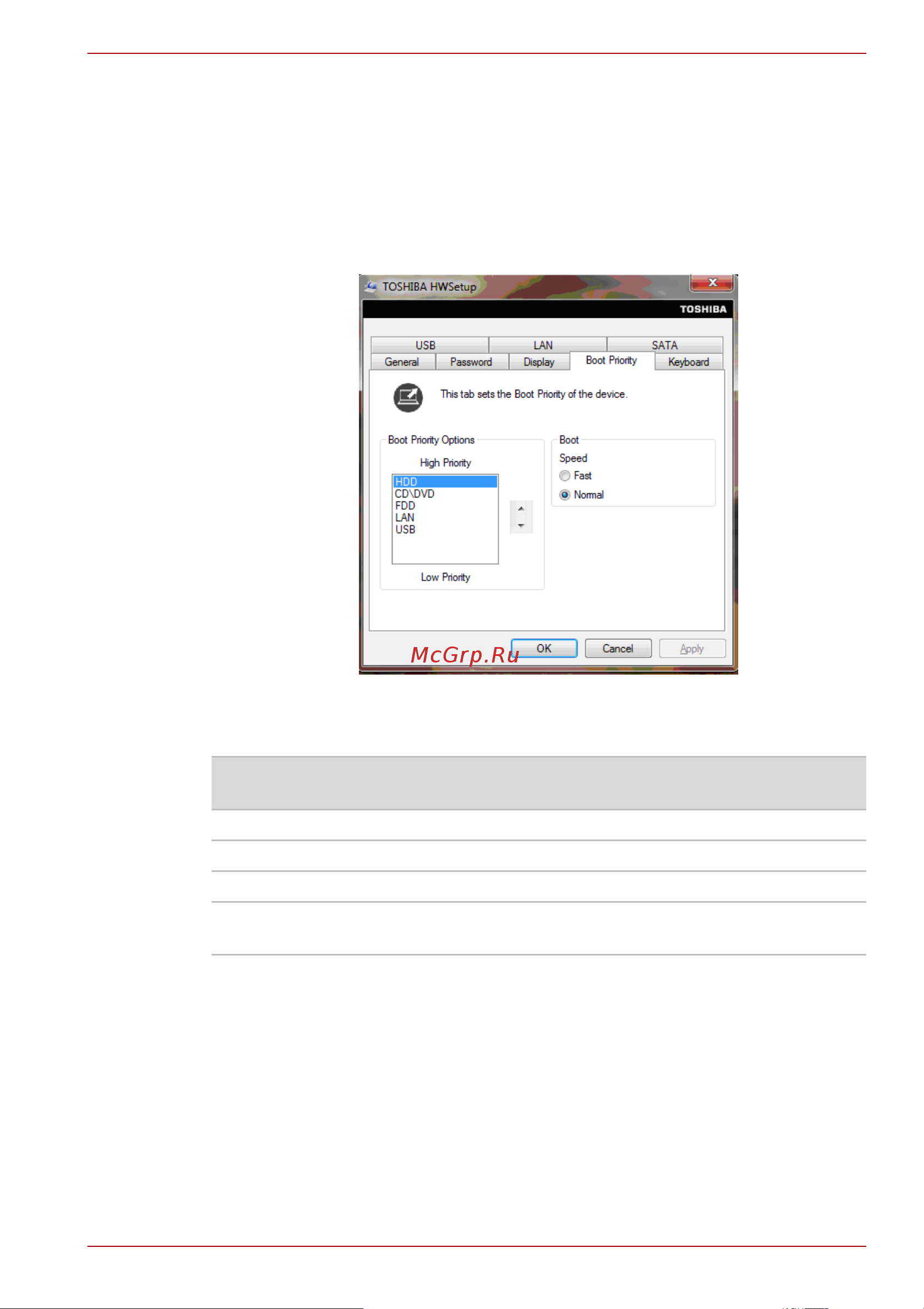 Toshiba Satellite C660-1EQ [125/170] Boot priority приоритет загрузки
