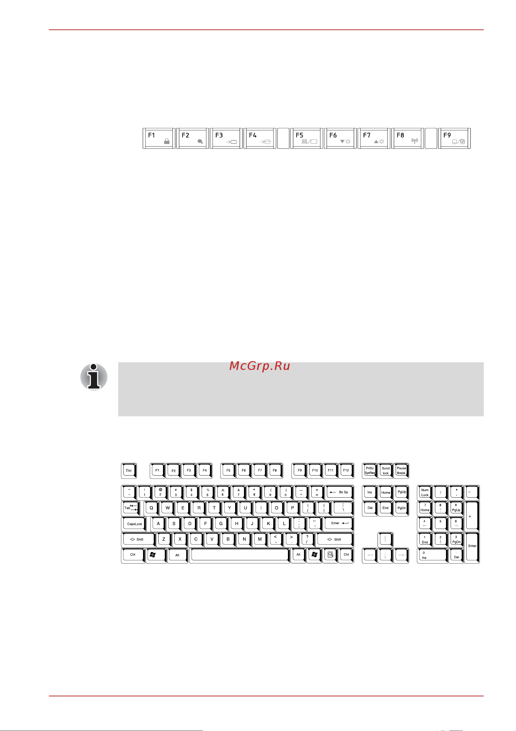 Toshiba Satellite L650D-157 [126/199] Функциональные клавиши f1 f9