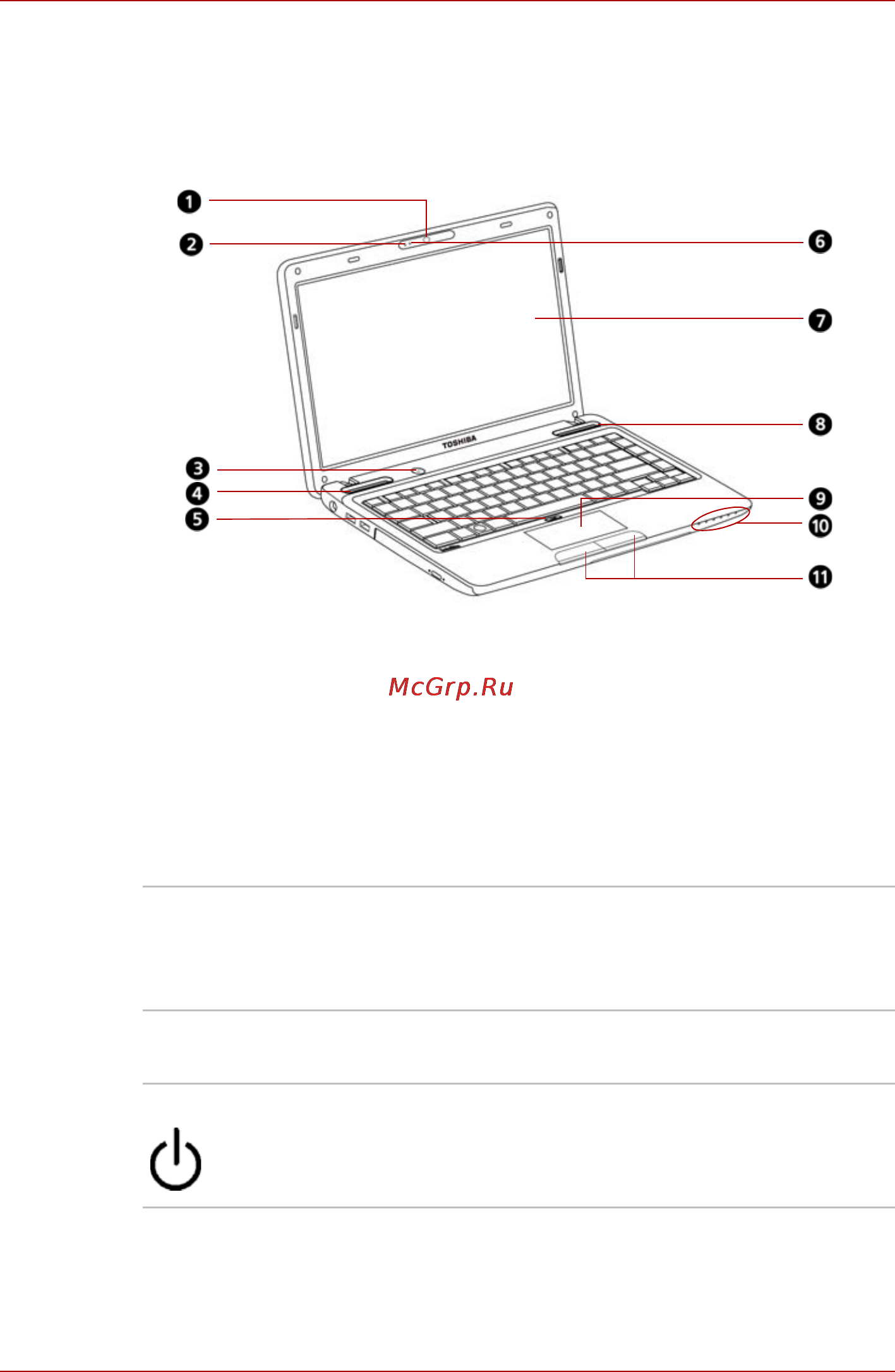 Toshiba L635-130 [47/234] Вид спереди с открытым дисплеем
