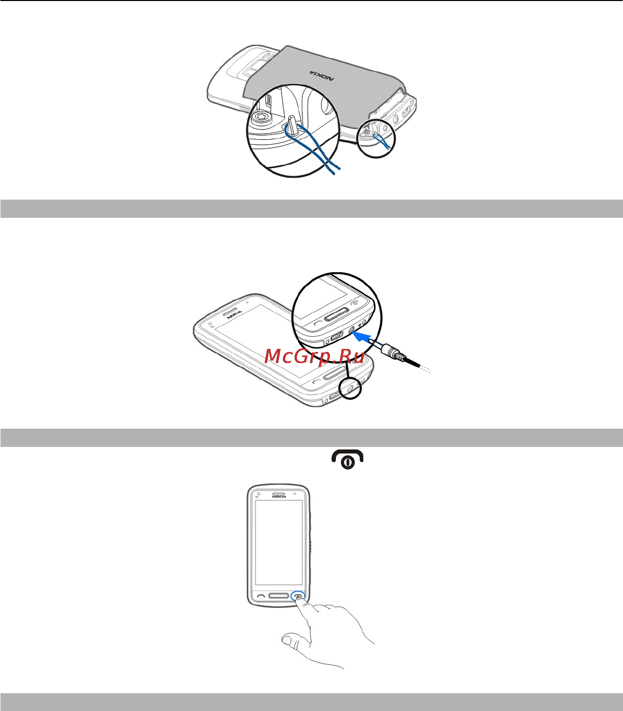 Nokia C6-01 Silver [17/136] Включение и выключение устройства