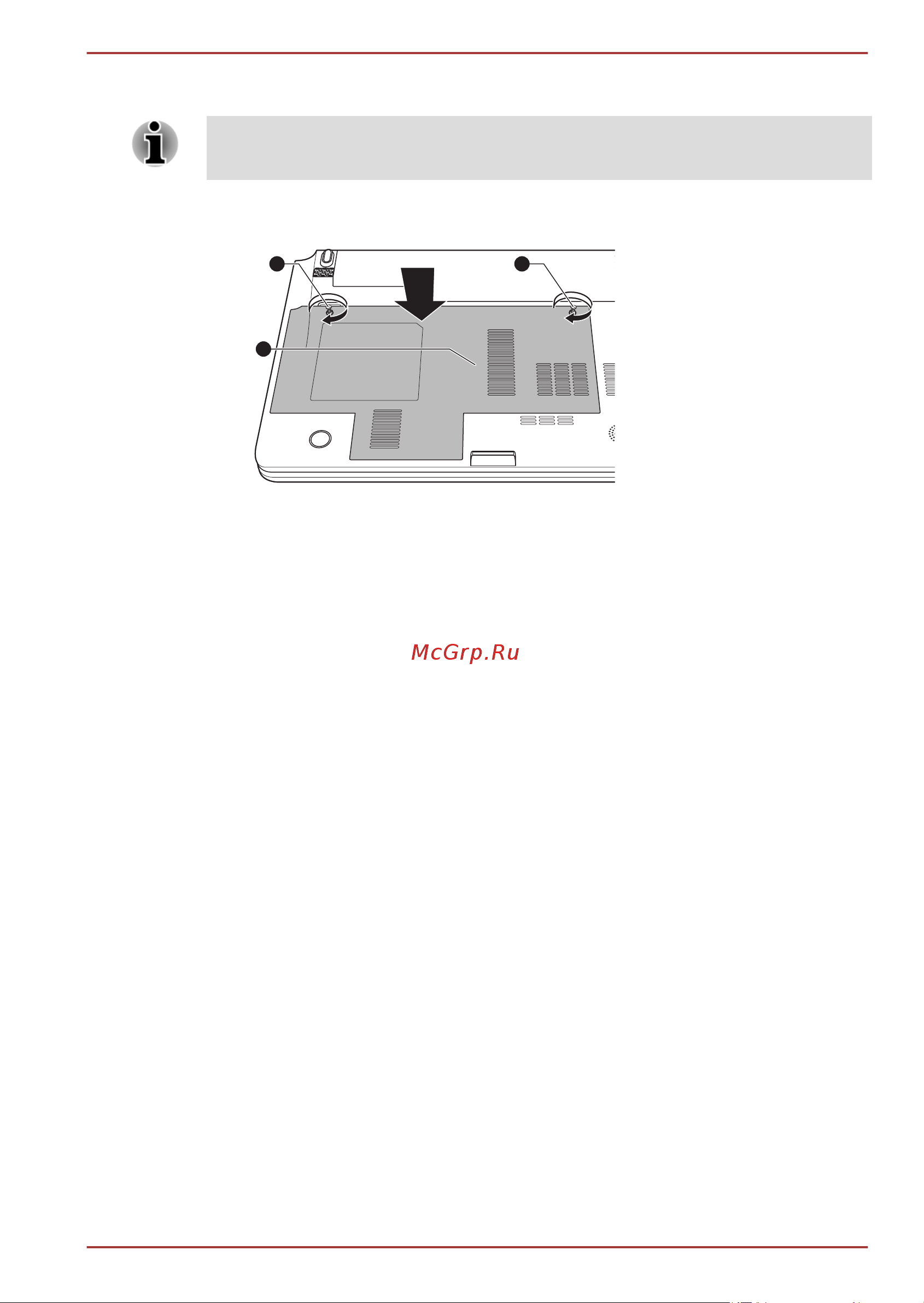 Toshiba NB520-11U [65/163] Удаление модуля памяти