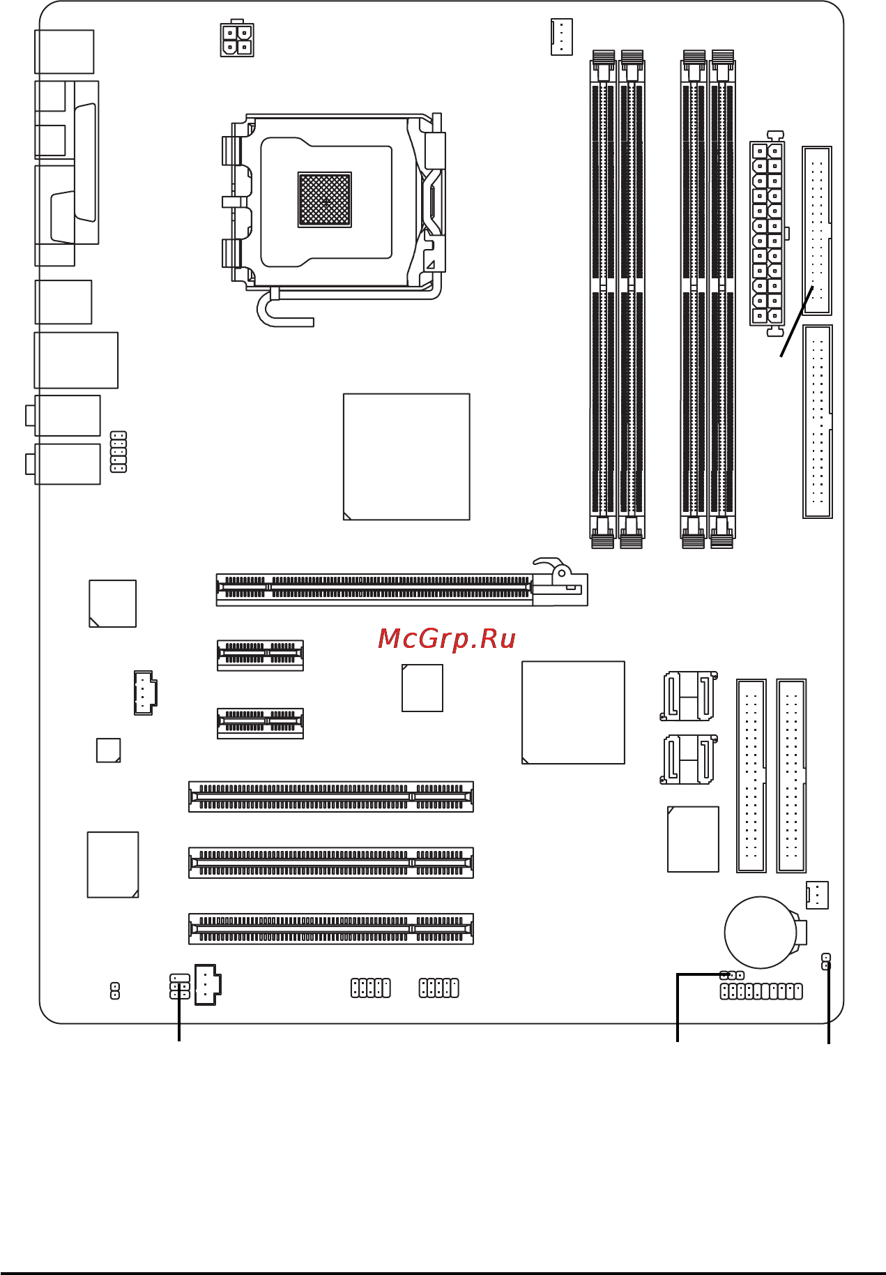Gigabyte GA-8I945P-G-RH [6/80] Ga 8i945p g rh motherboard layout