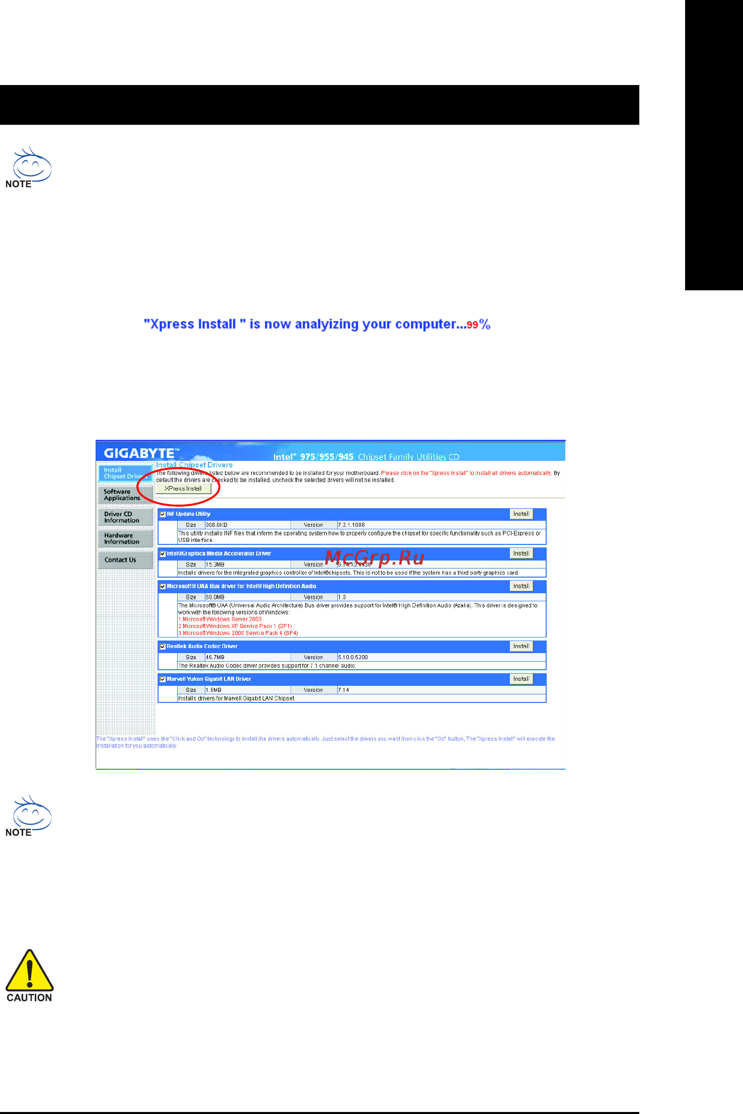 Gigabyte GA-8I945GZME-RH [49/80] Chapter 3 install drivers