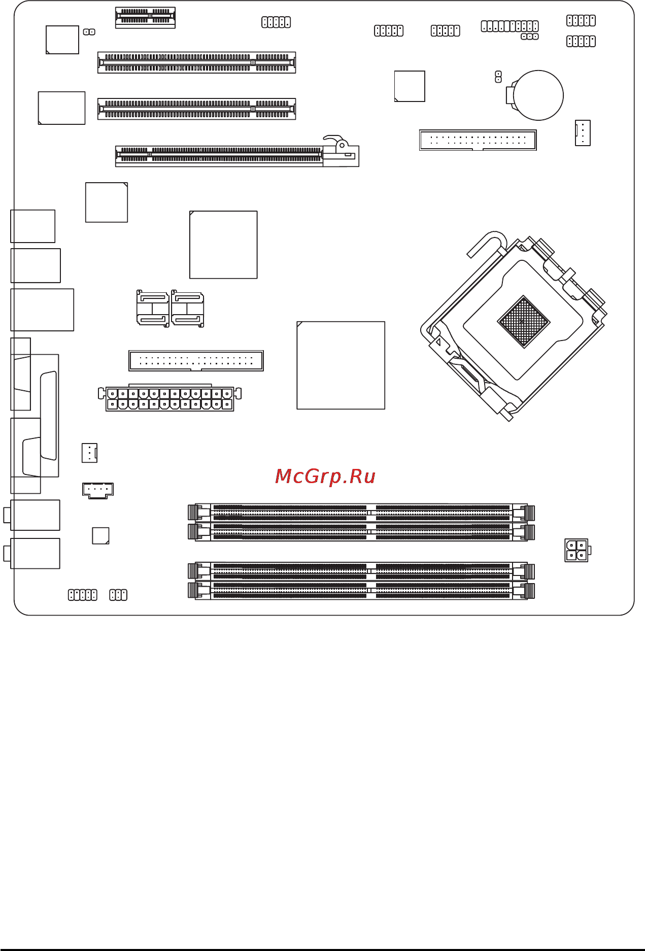Gigabyte GA-8I945GMBX [6/80] Ga 8i945gmbx motherboard layout