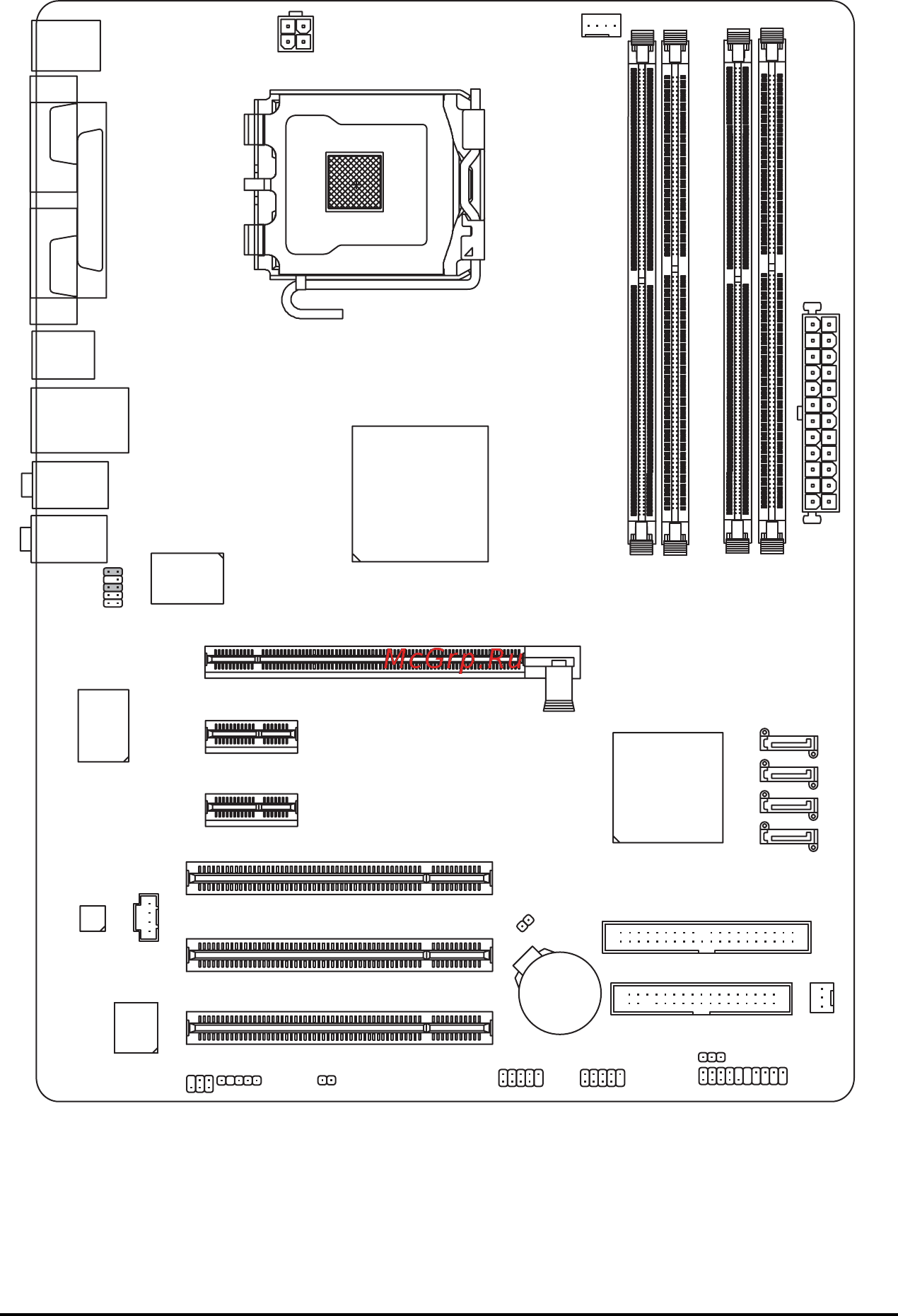 Gigabyte GA-8I915PC Duo [6/80] Ga 8i915pc duo motherboard layout