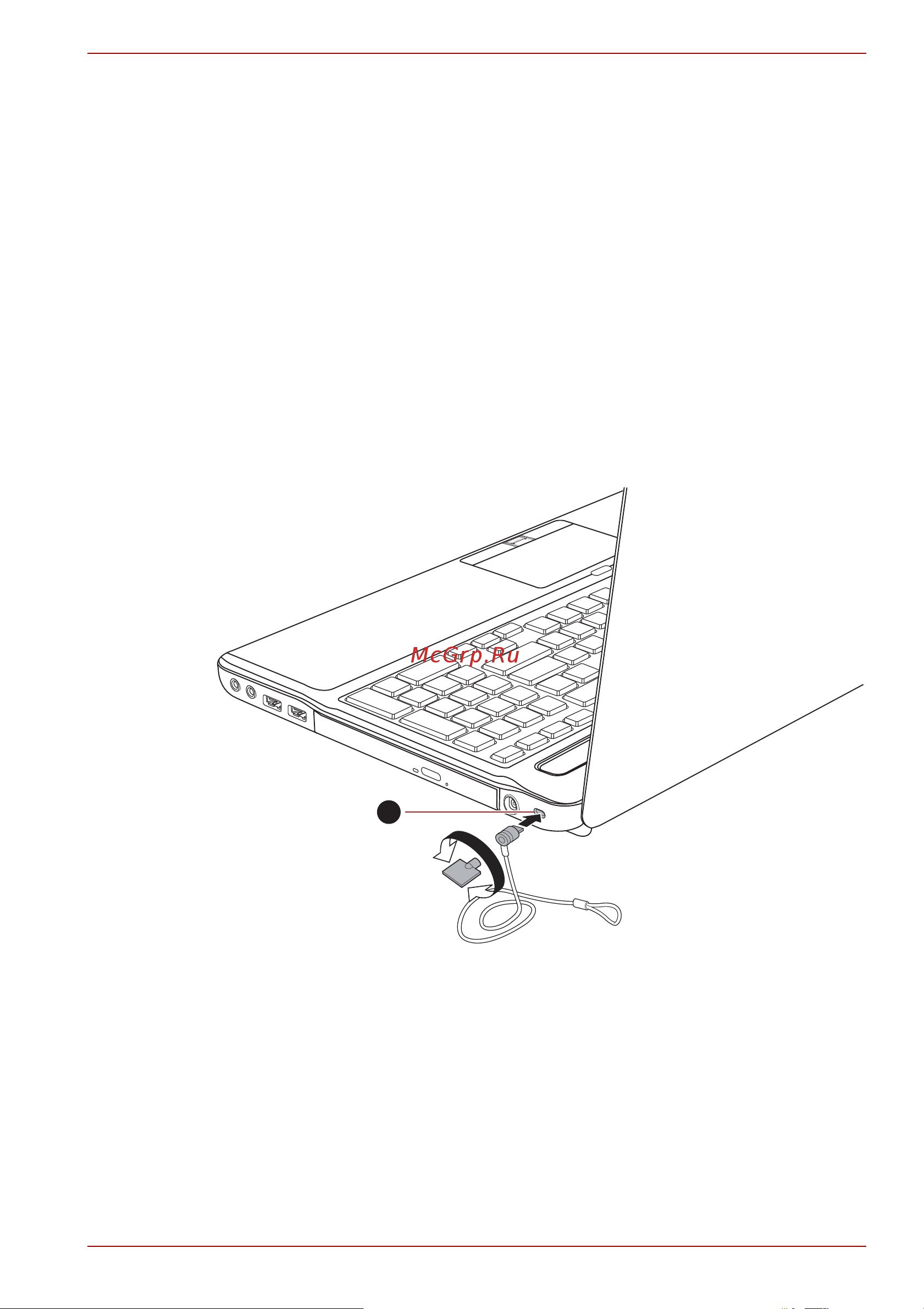 Toshiba Satellite A665-14H [104/256] Присоединение защитного троса
